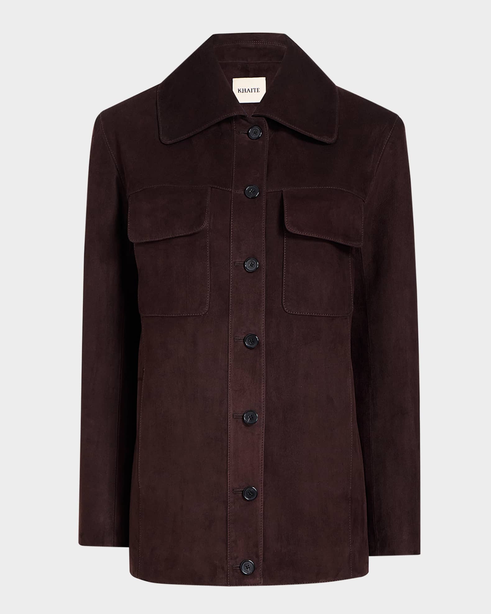 Iana Button Down Suede Jacket 0