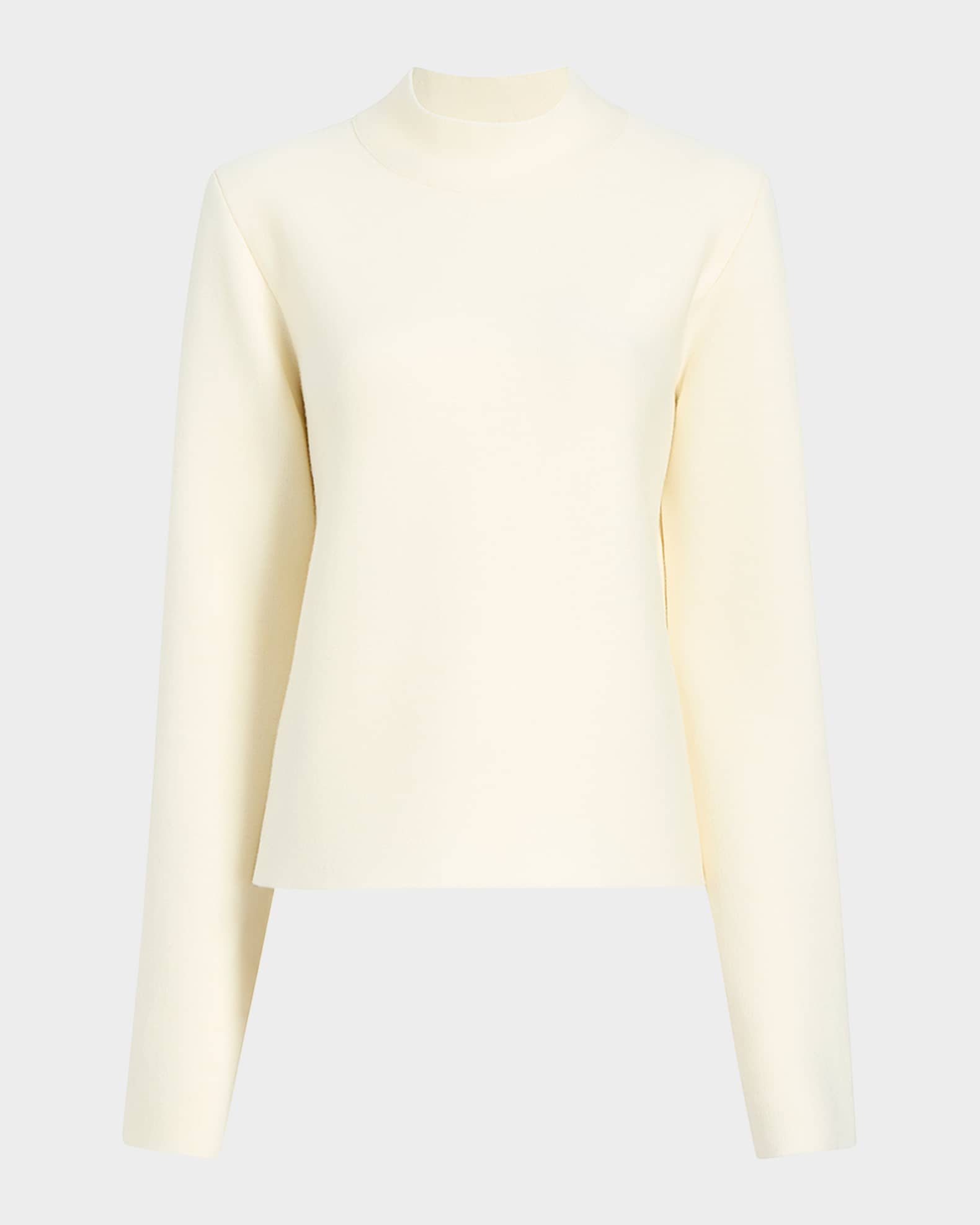 Calliope Mock Neck Wool-Blend Top 0