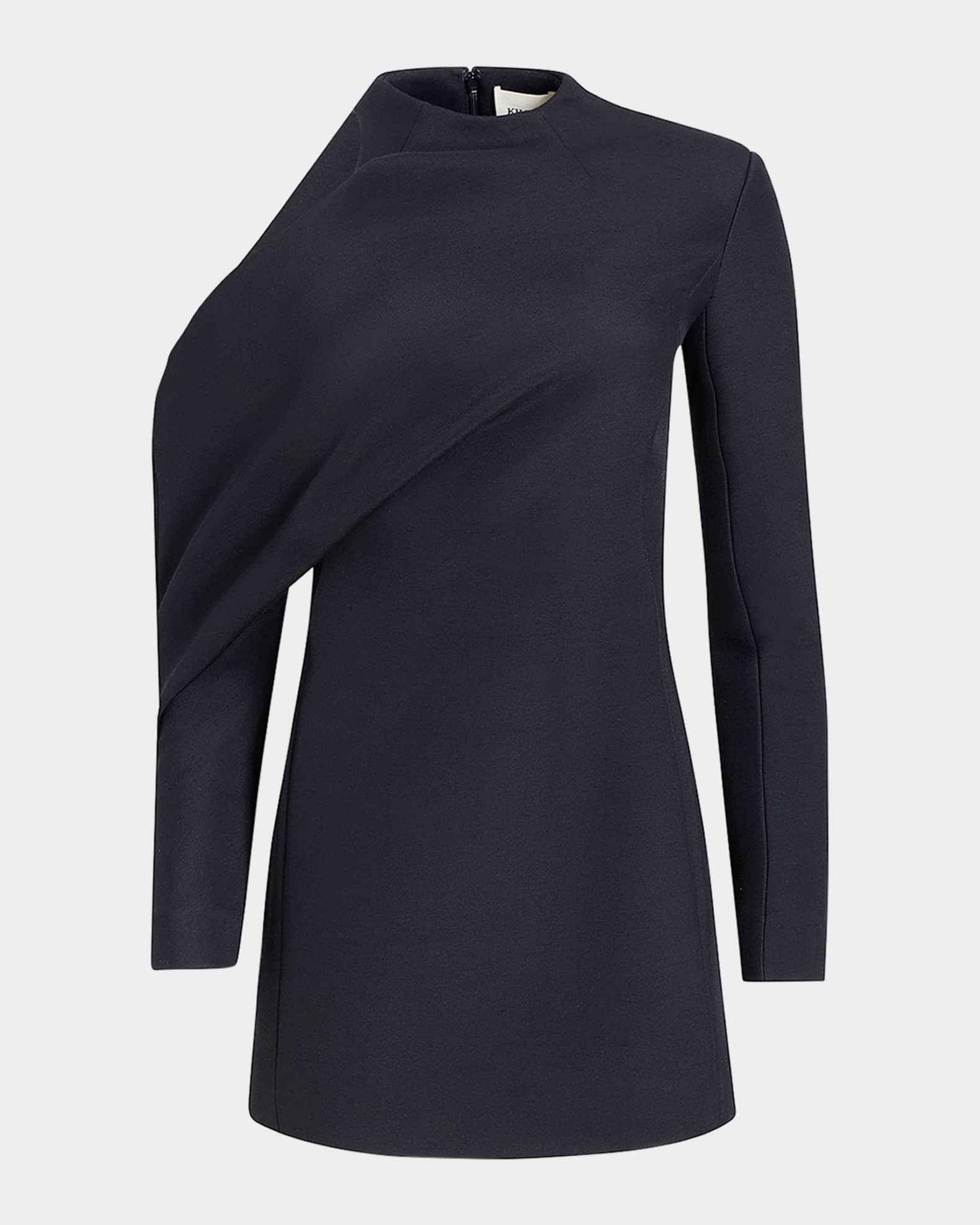 Tristan Draped Cold-Shoulder Long-Sleeve Top 0