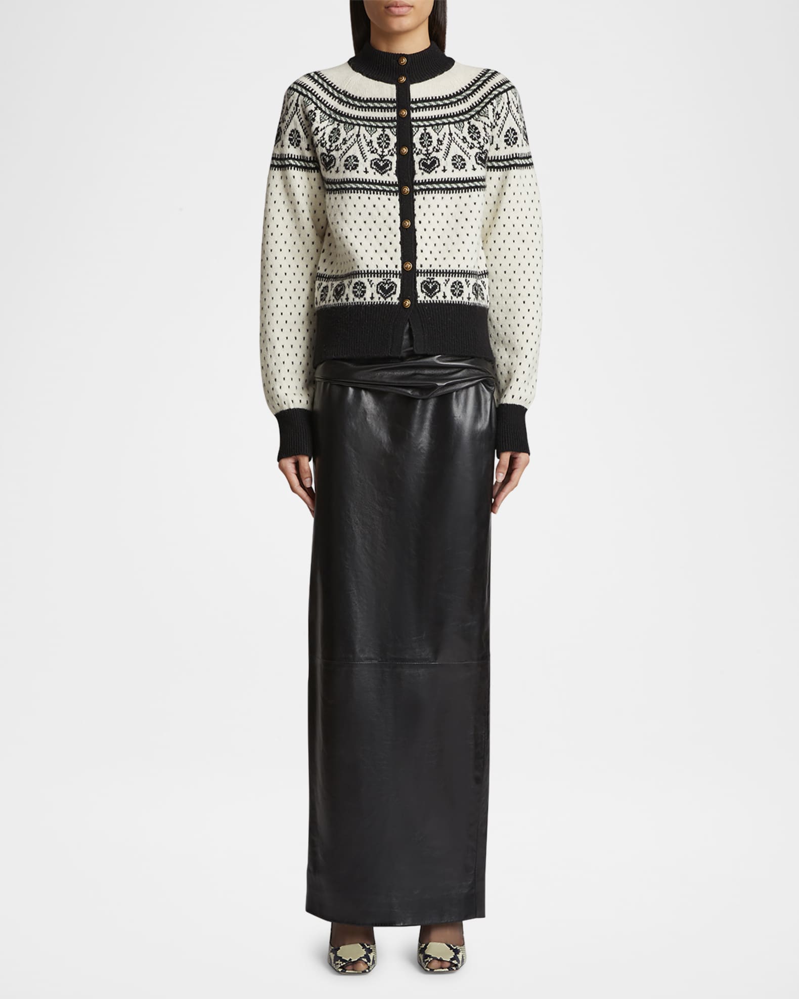 Marc Intarsia Cashmere Cardigan 1