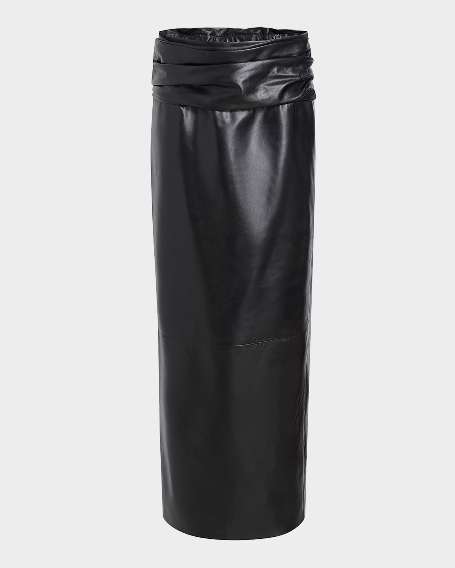 Wilner Leather Midi Skirt 0