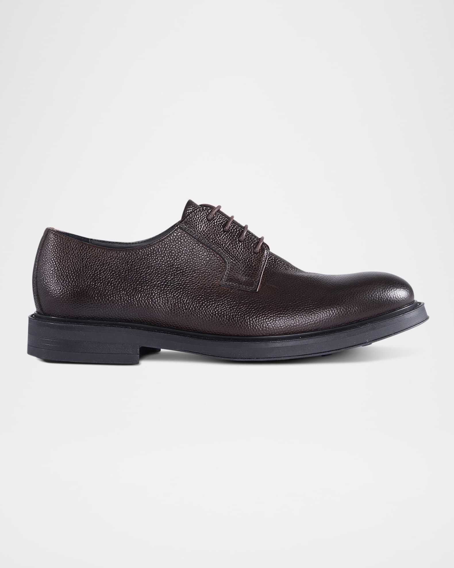 Men's Michael Pebbled Leather Derby Shoes 0