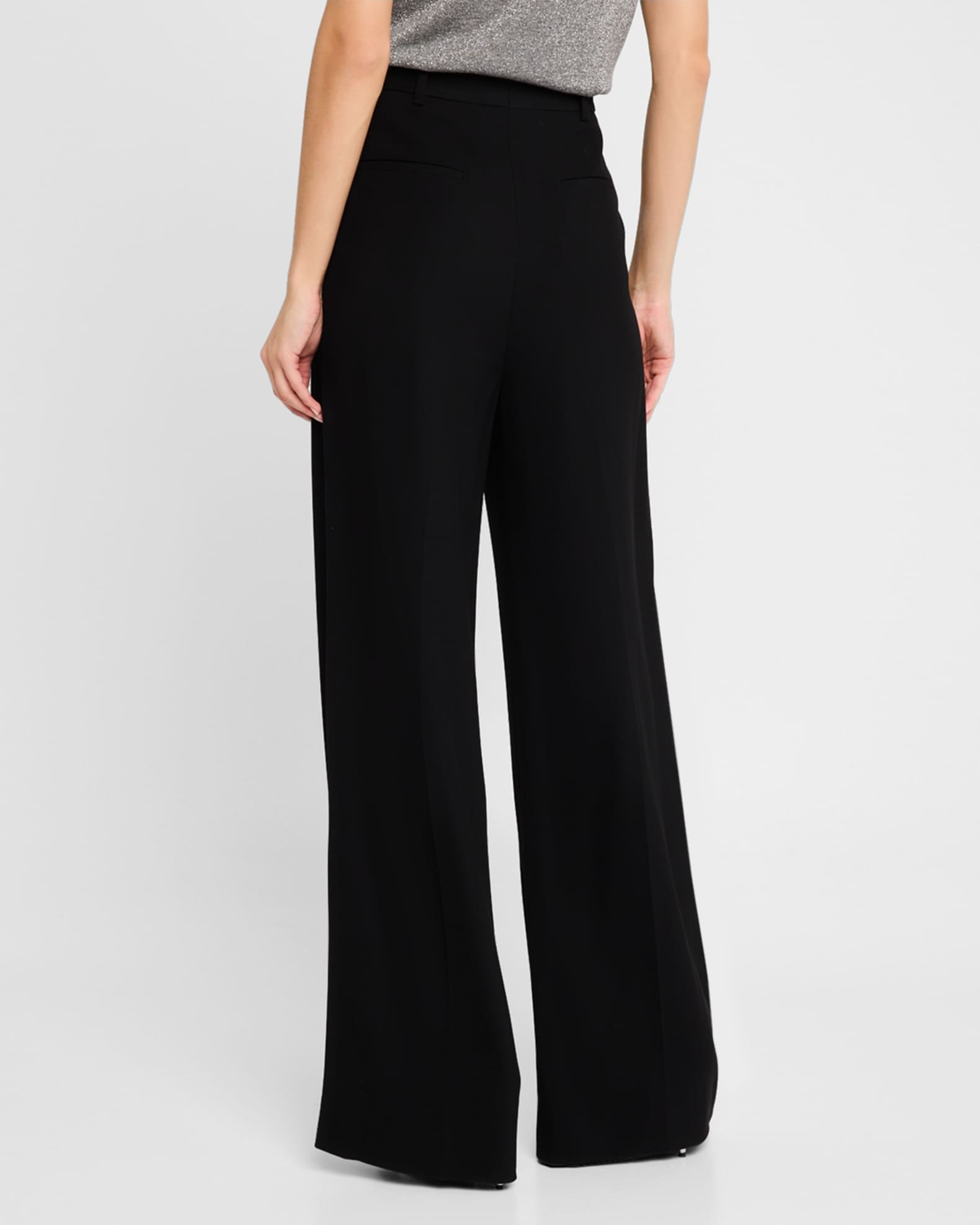 口コミ・レビューで人気商品を探そう St. John Mid-Rise Stretch Drapey Twill Straight-Leg Pants スキー