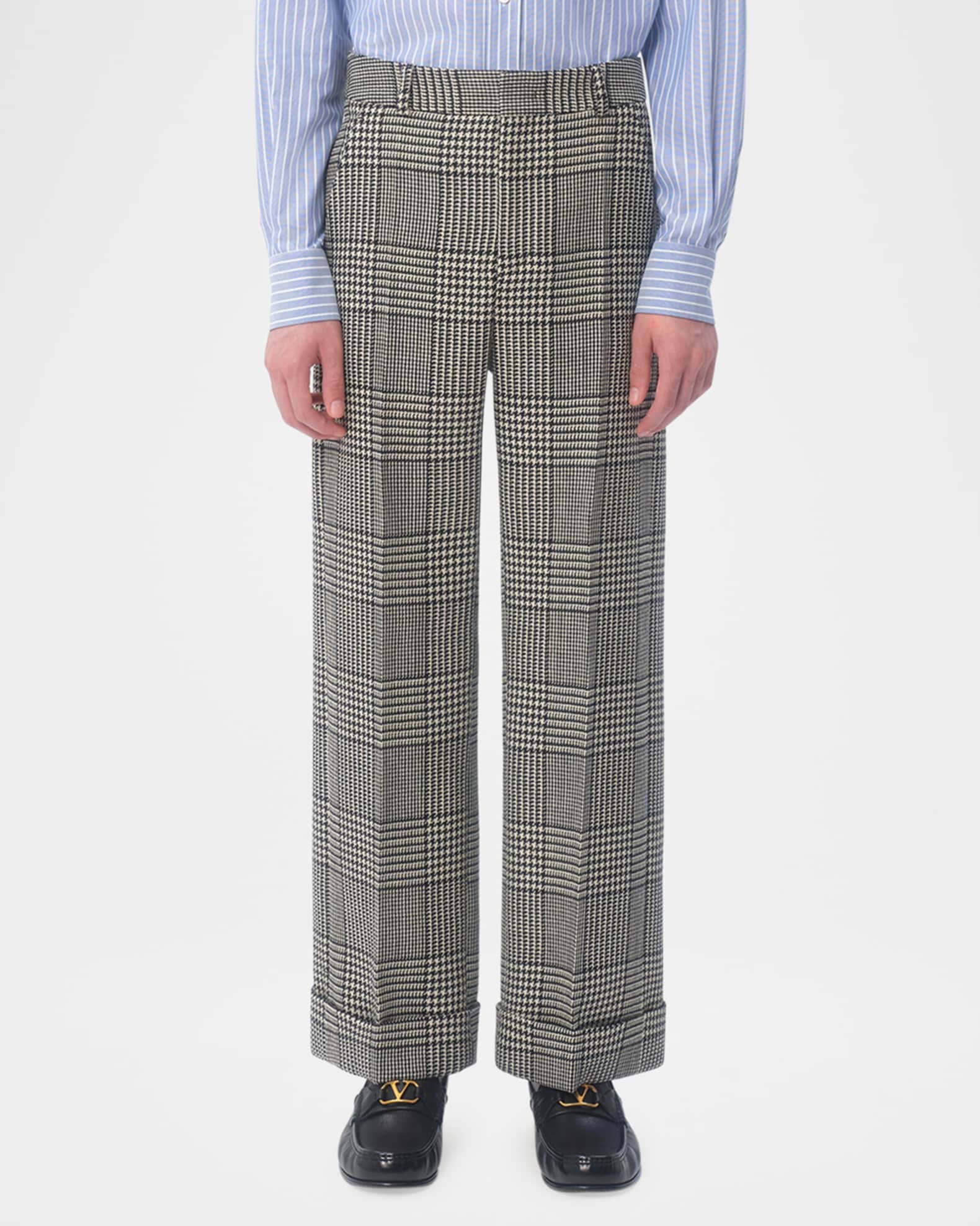 Valentino Garavani Men's Maxi Prince of Wales Pants | Neiman
