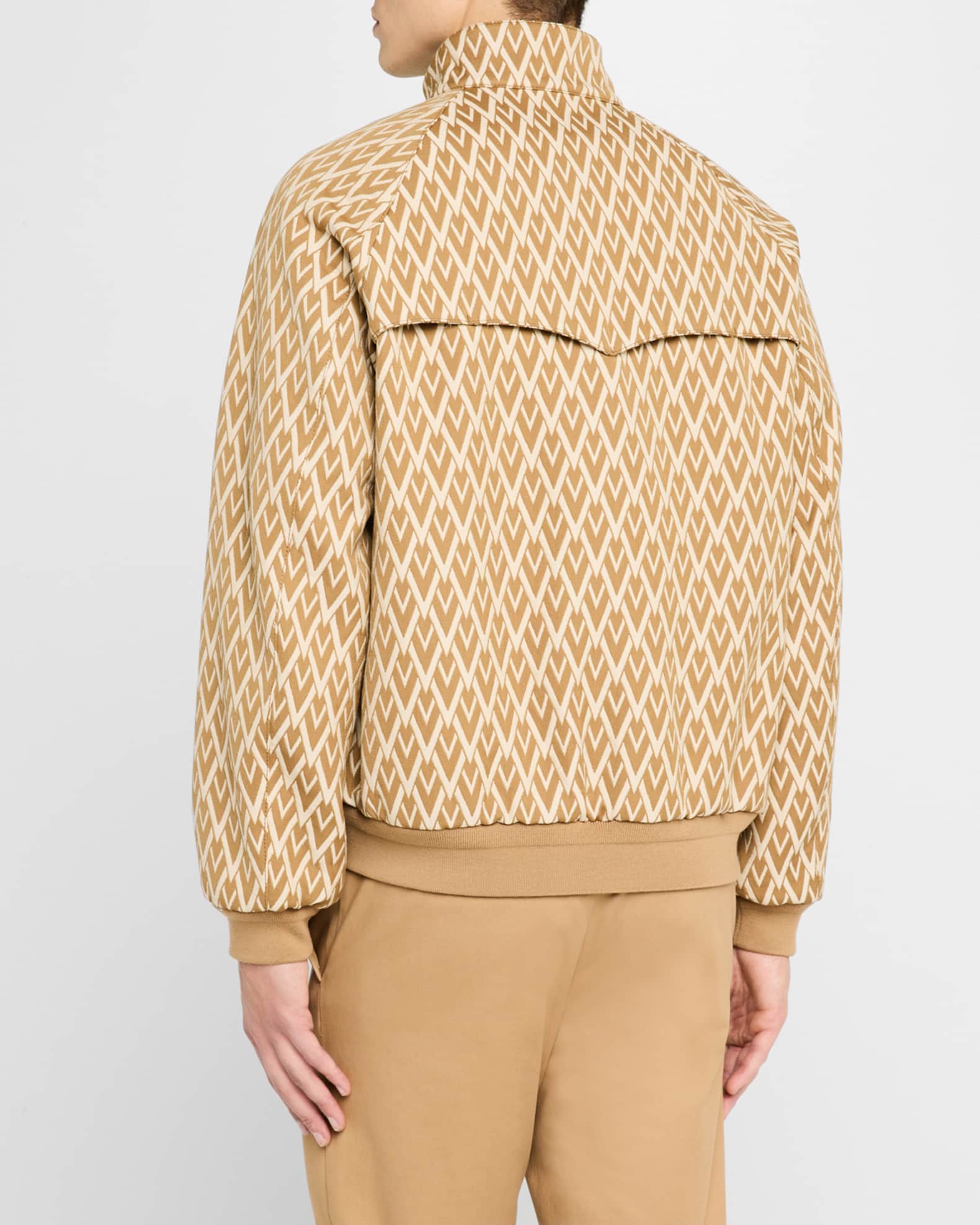 Valentino Garavani Men's V Jacquard Wool Harrington Jacket