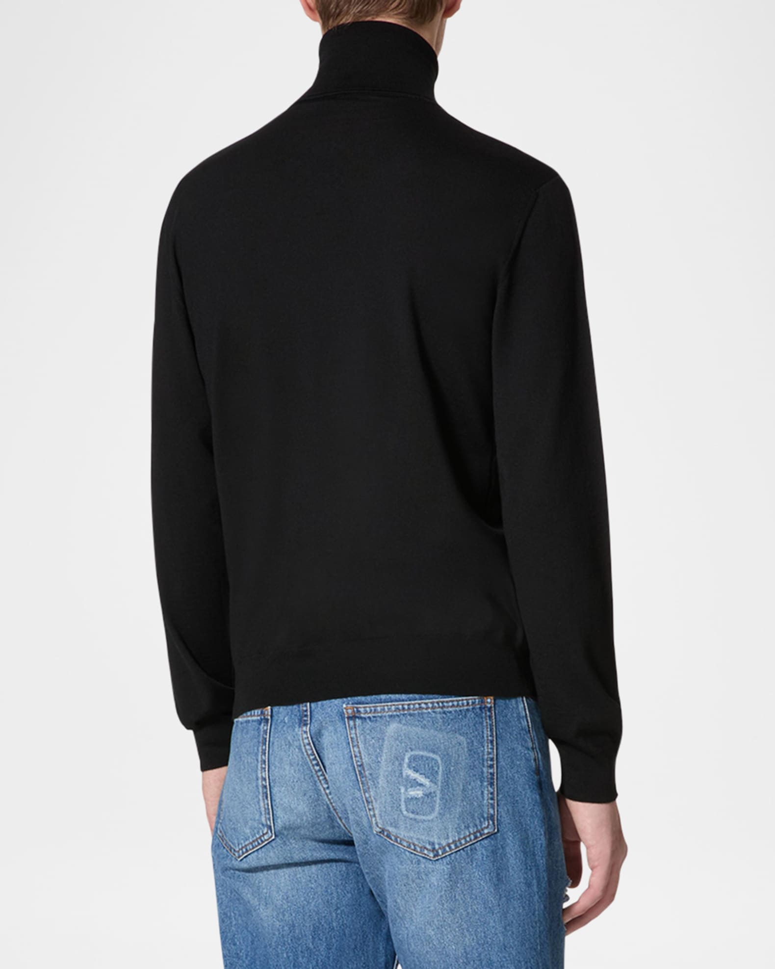 Men's Solid Wool Turtleneck