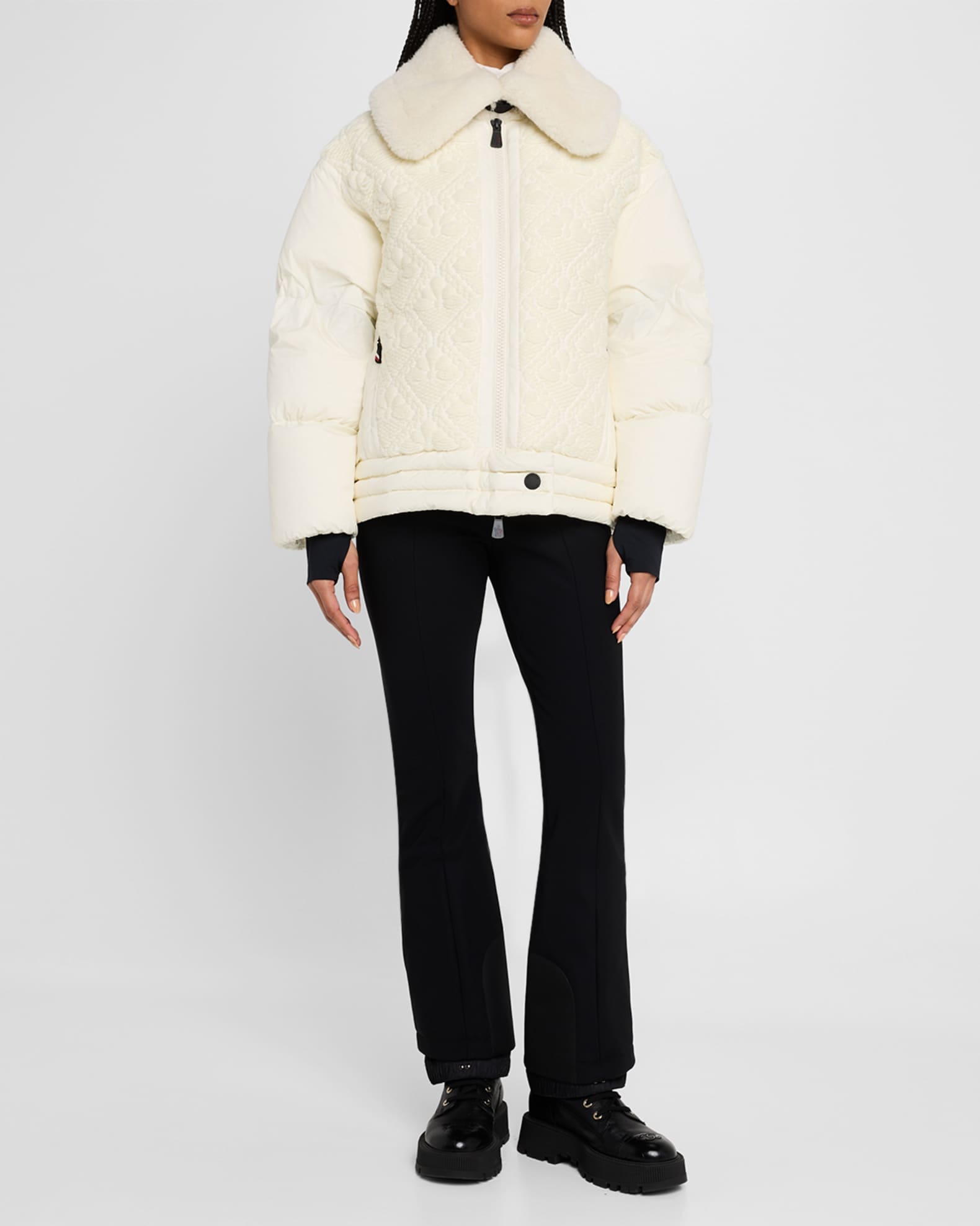 Risoul Ski Bomber Jacket with Shearling Collar 1