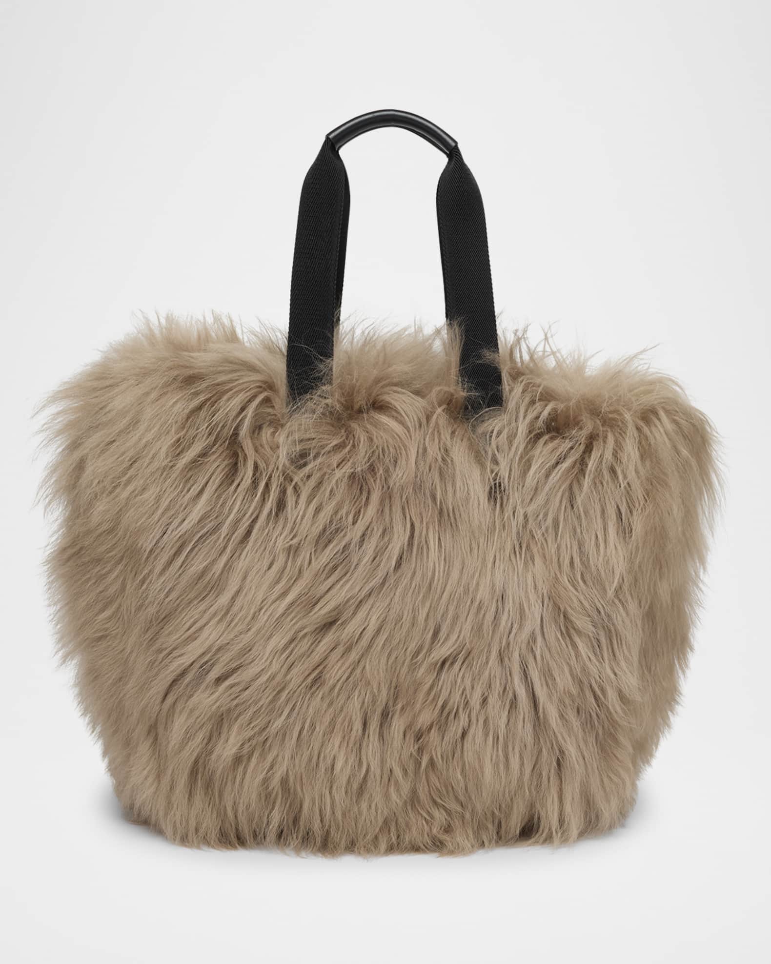 Moncler Grenoble Caradoc Shearling Tote Bag | Neiman Marcus