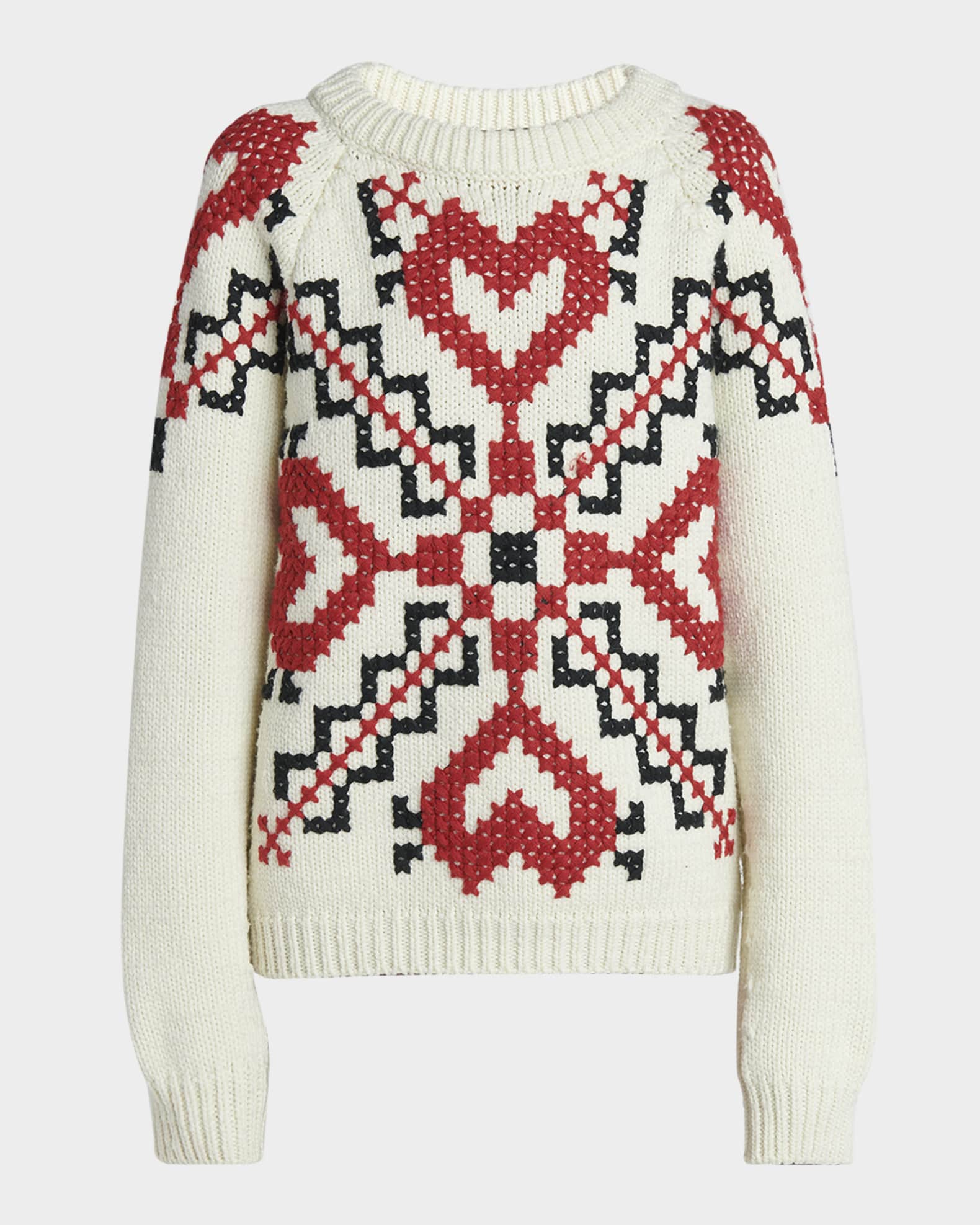 Hand-Embroidered Crewneck Sweater 0