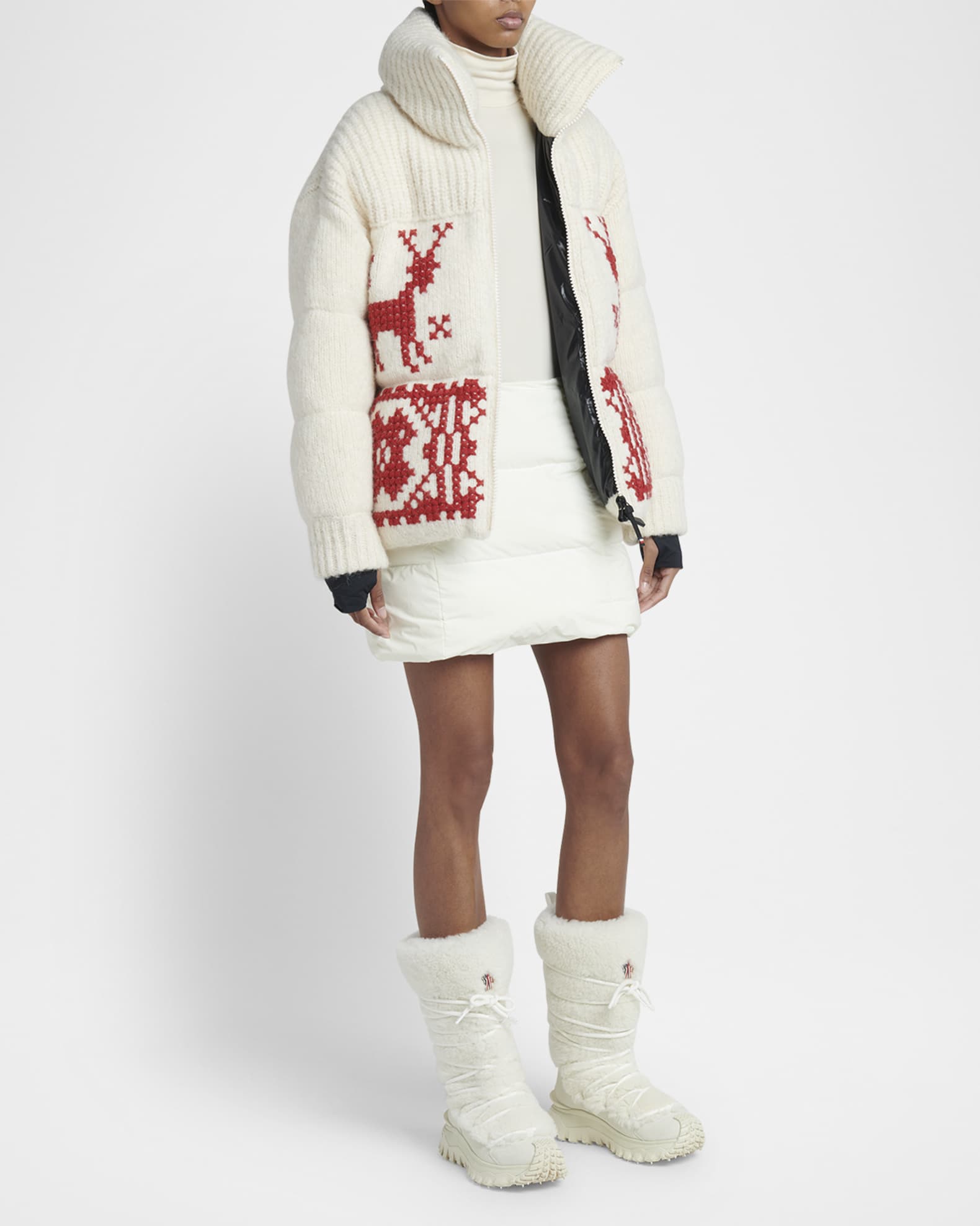 Hand-Embroidered Zip Cardigan  1