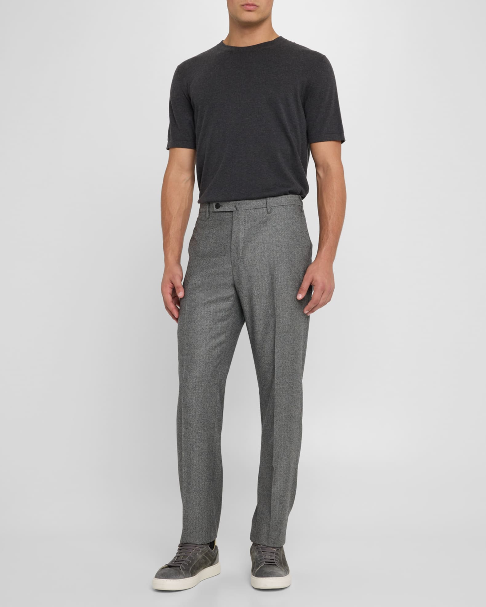 Men's Super 110s Chevron Pants - Thumbnail 2