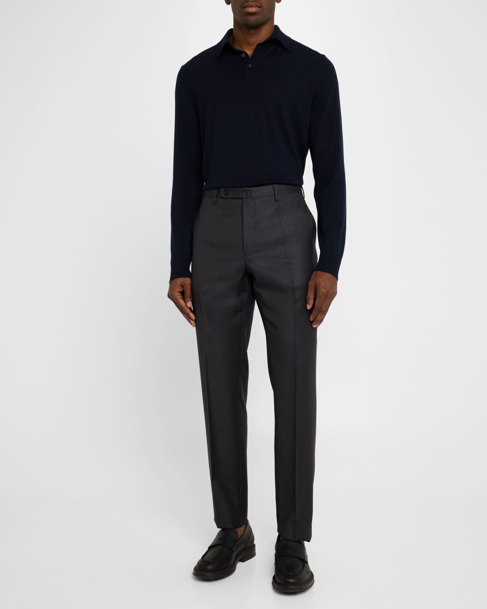 INCOTEX インコテックス SUMMER WOOL SLACKS 44 Incotex - Slim fit tropical wool trousers - dark blue – Slowear