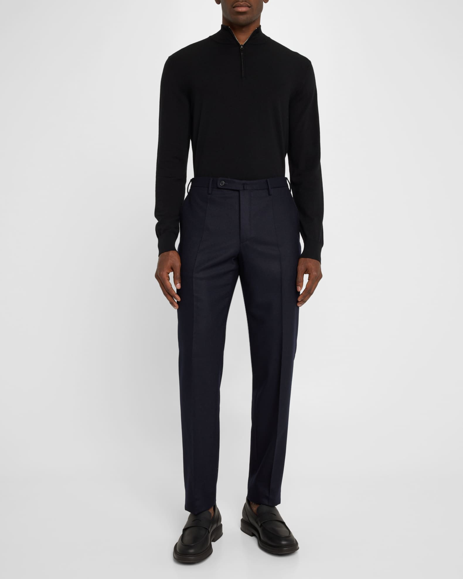 Men's Super 100s Smart Flannel Pants - Thumbnail 2