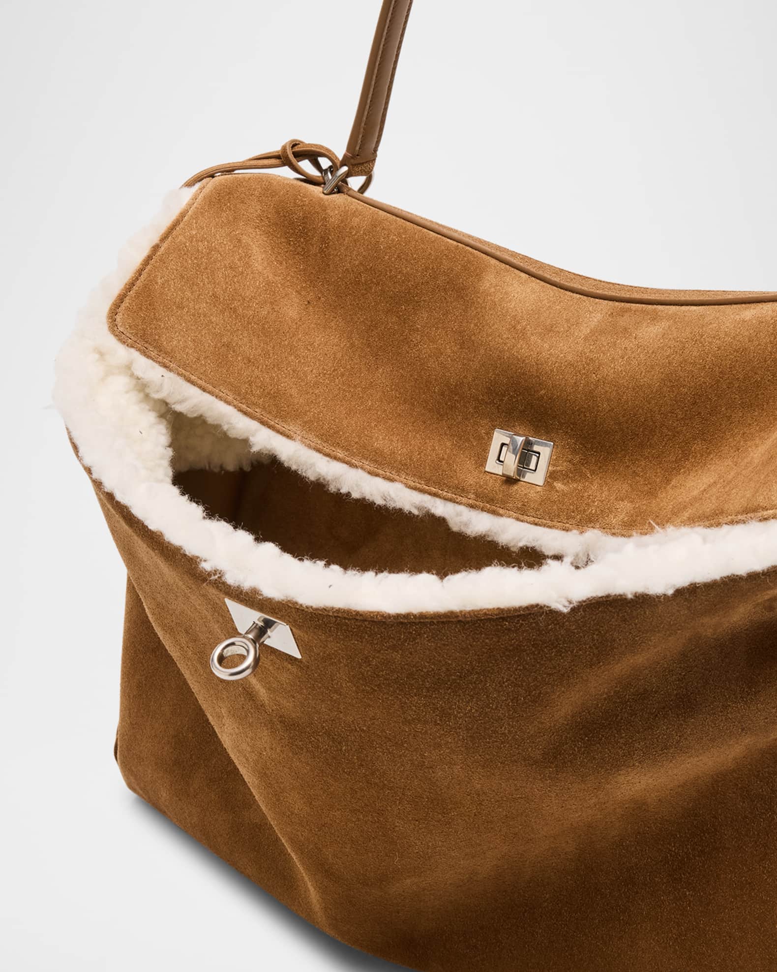Balenciaga Rodeo Large Suede Shoulder Bag | Neiman Marcus