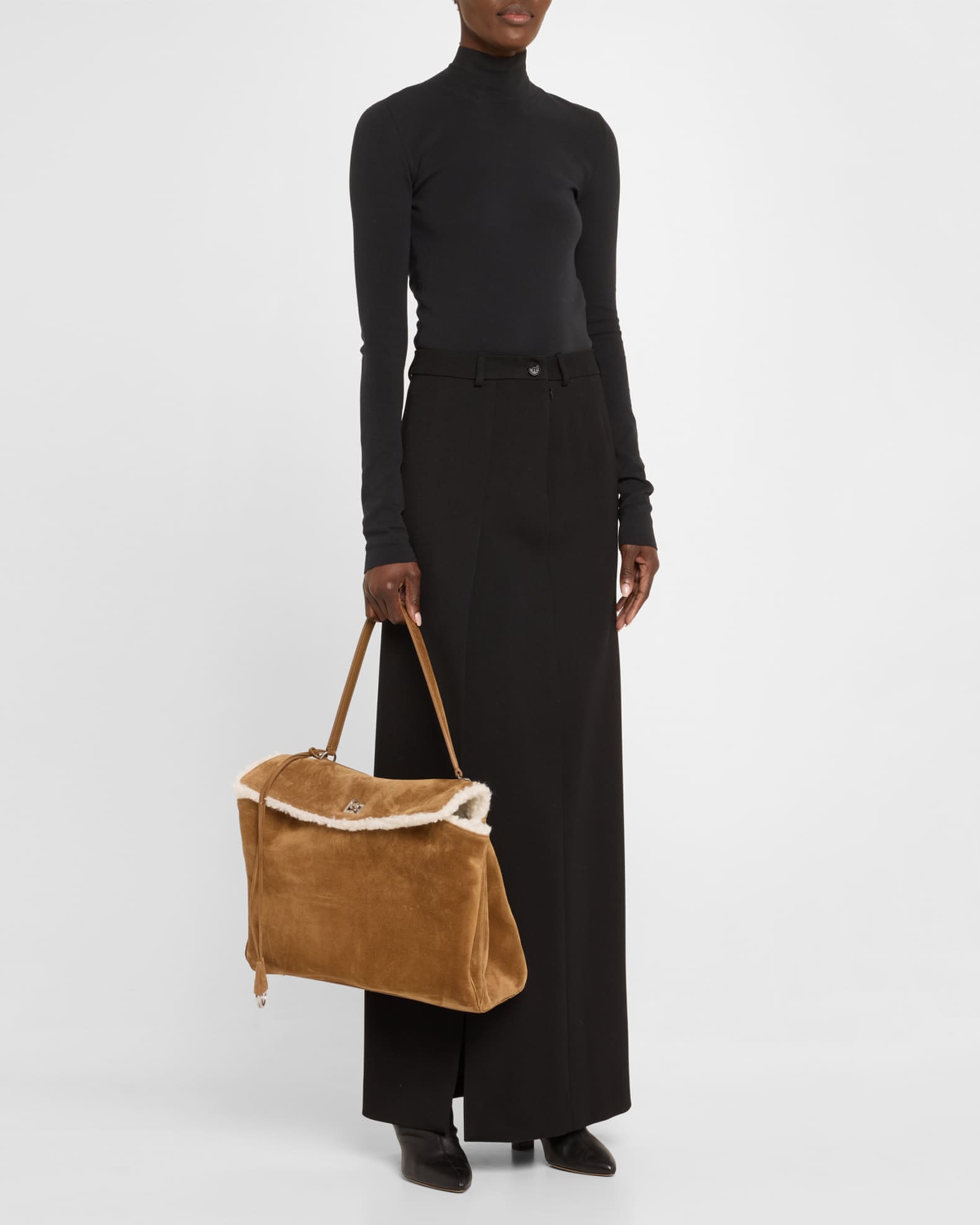 Balenciaga Rodeo Large Suede Shoulder Bag | Neiman Marcus