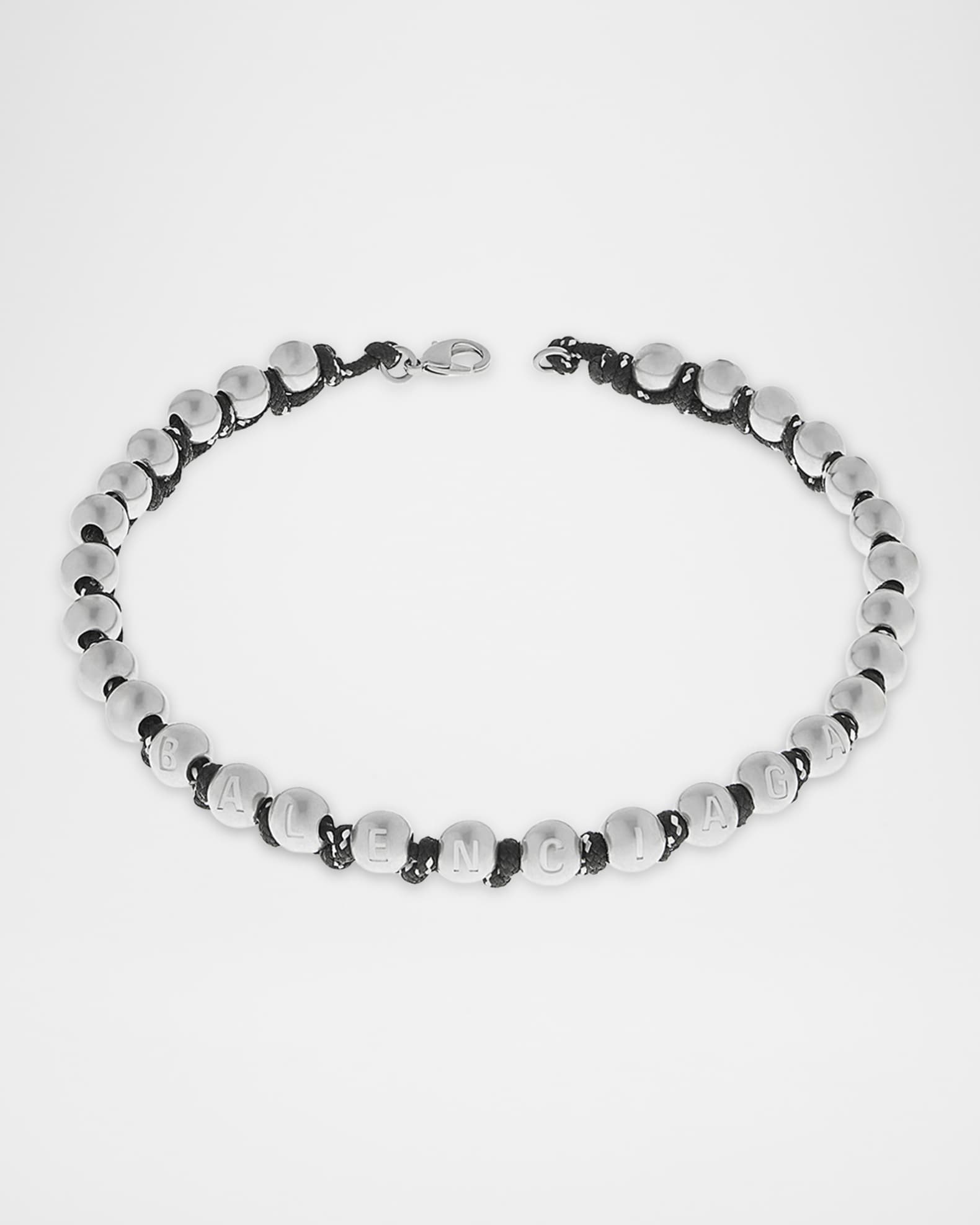 25SS new/BALENCIAGA マリブボールロゴチョーカー Choker Silver Balenciaga Malibu Ball Logo Choker | Neiman Marcus