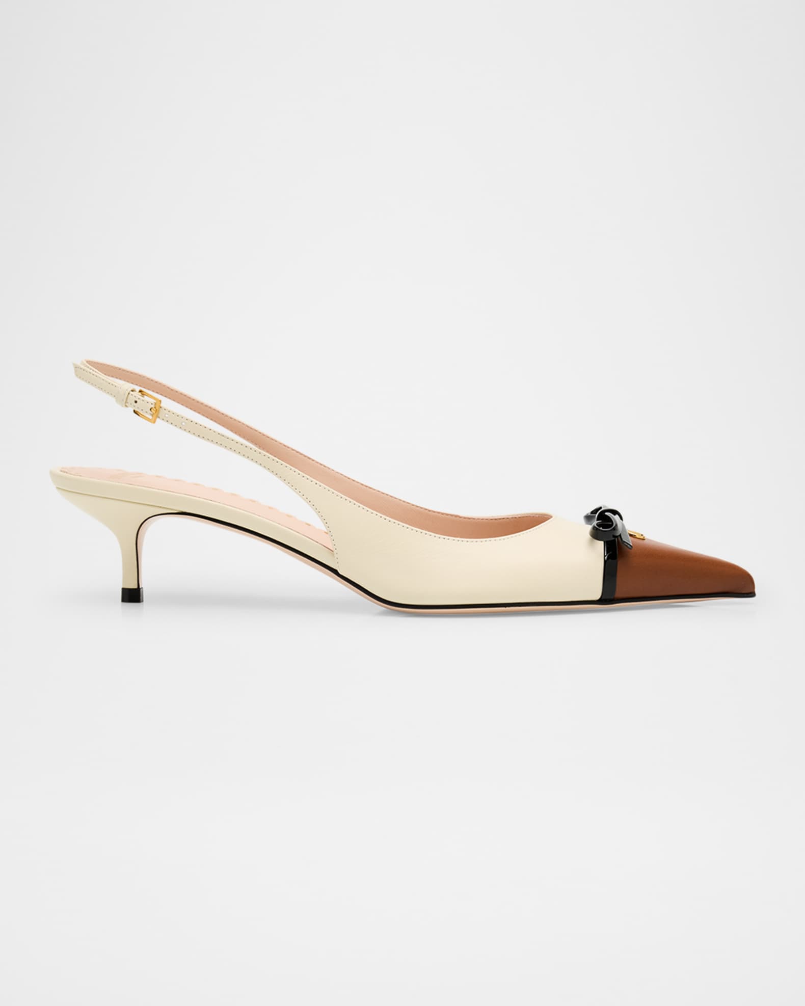 値引きする Valentino Garavani VLOGO Pointed Slingback Leather Kitten ショルダーバッグ