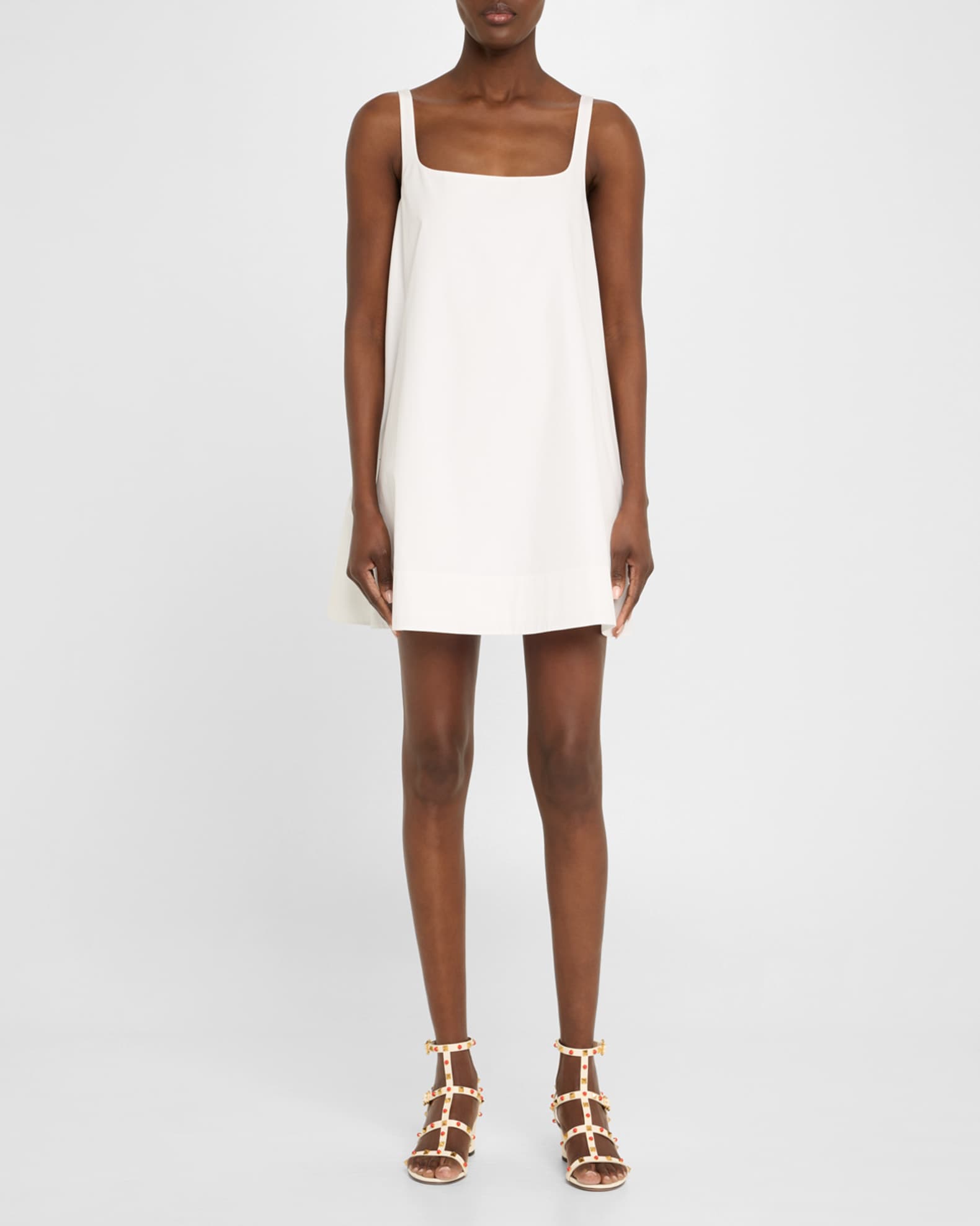 Valentino Garavani Rockstud Caged Ankle-Strap Leather