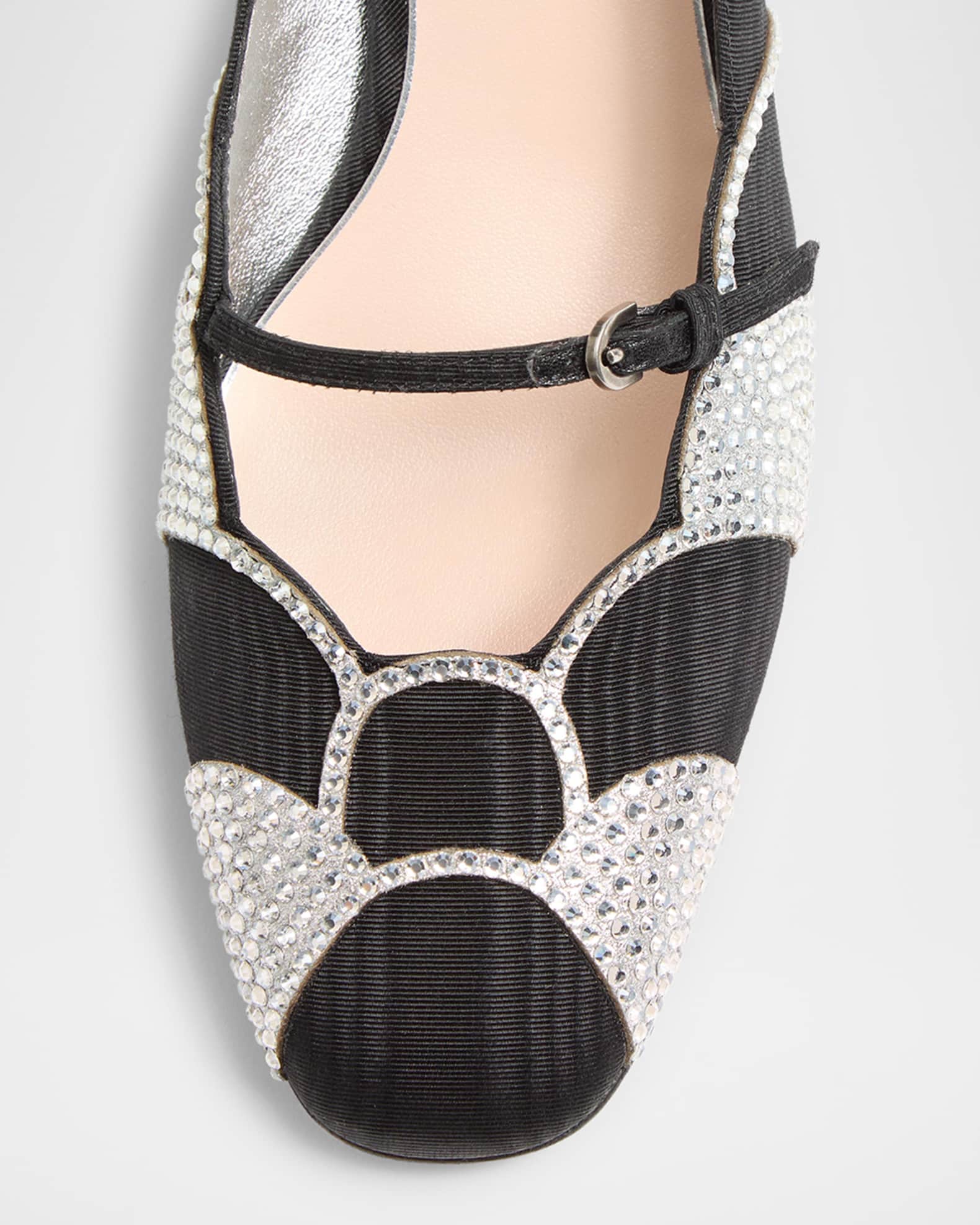 Valentino Garavani Bowow Moire Strass Pumps | Neiman Marcus