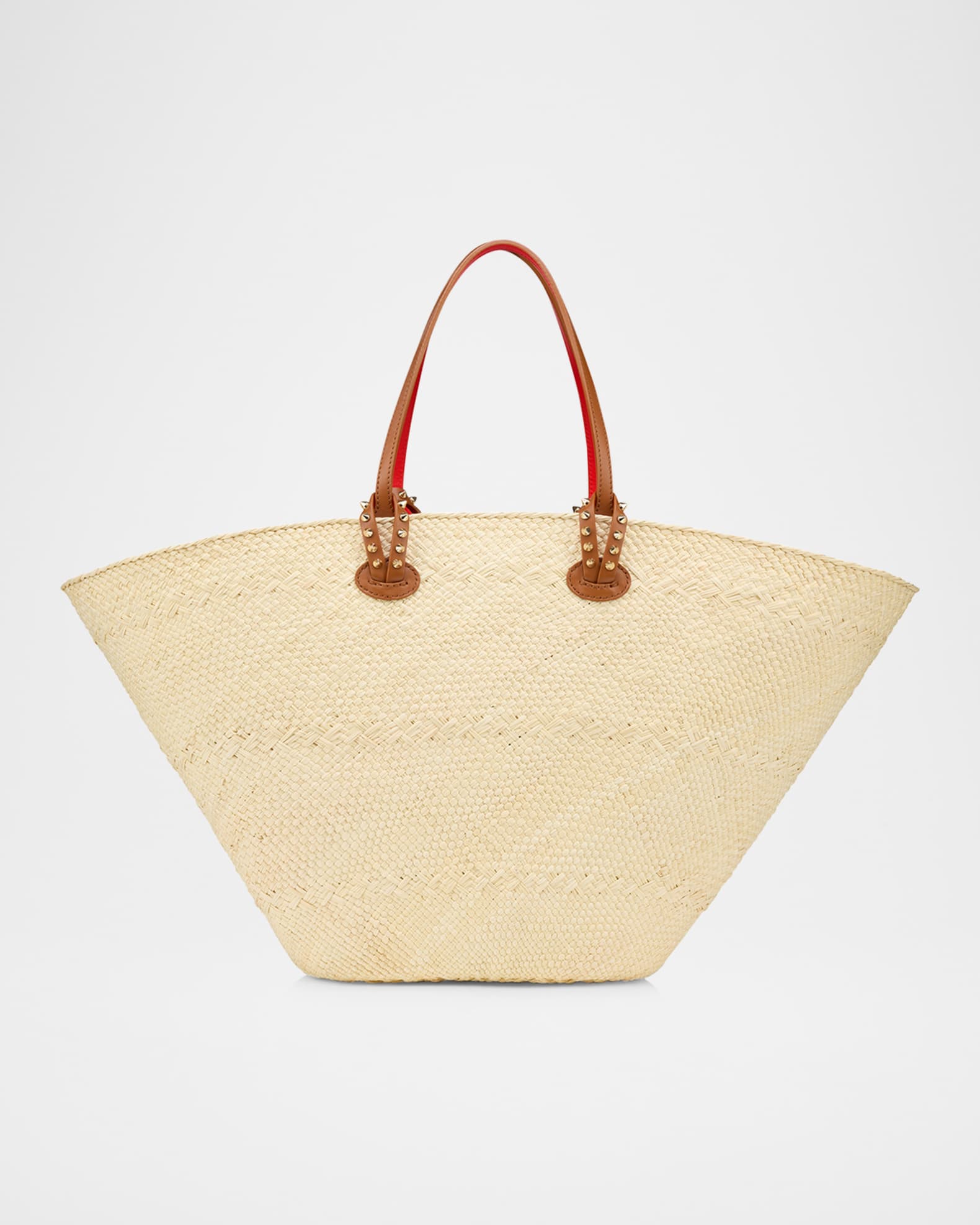 Christian Louboutin Cabata Large Basket Tote Bag in Raffia and