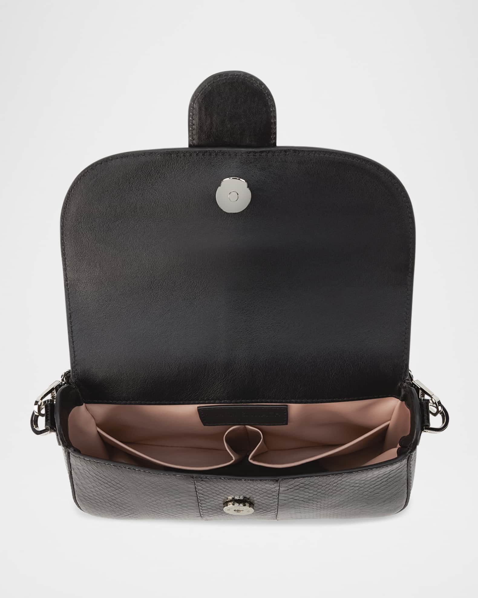 Galaxy Crystal Snakeskin Top-Handle Bag 1