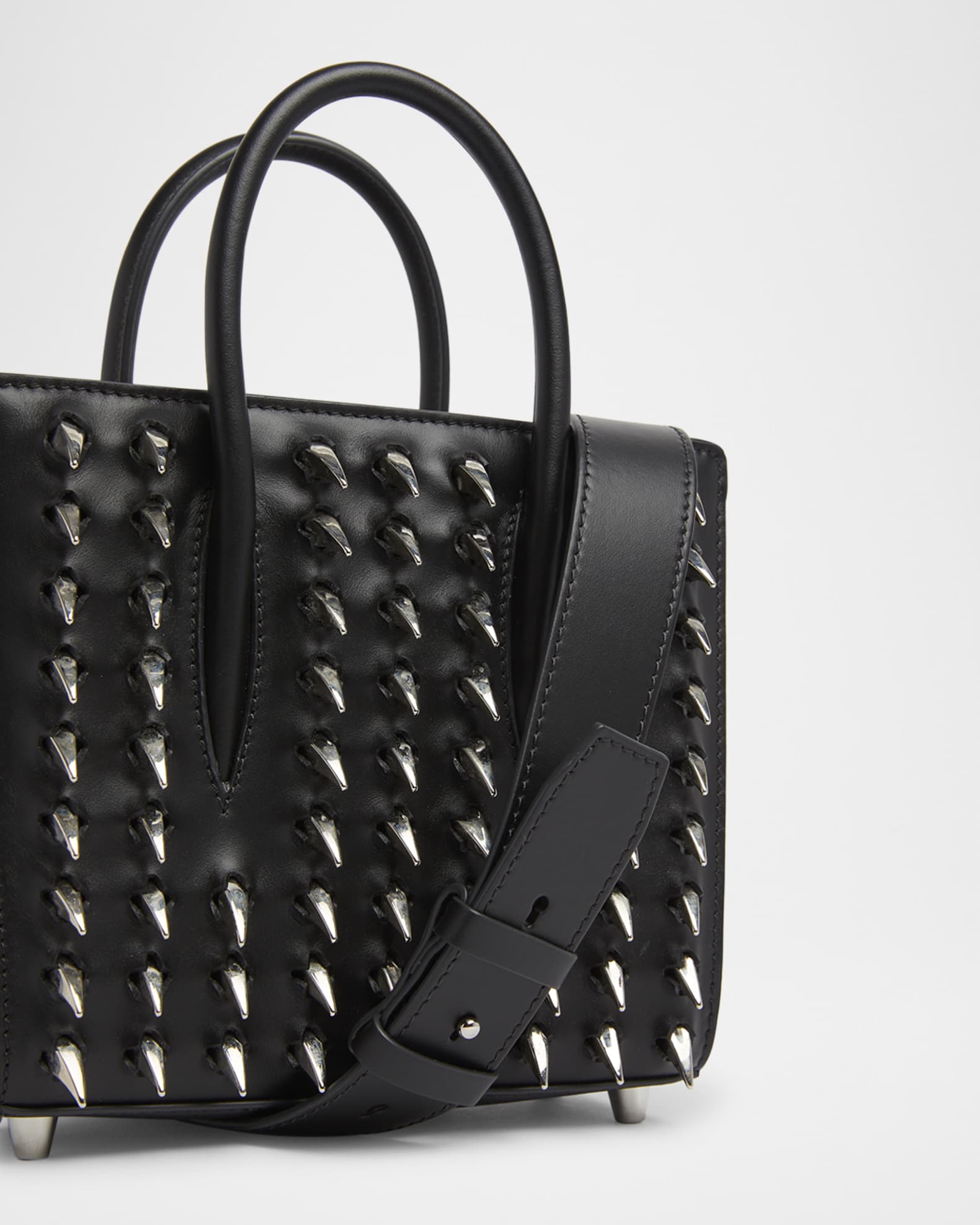 Paloma Mini Spikes Leather Top Handle Bag