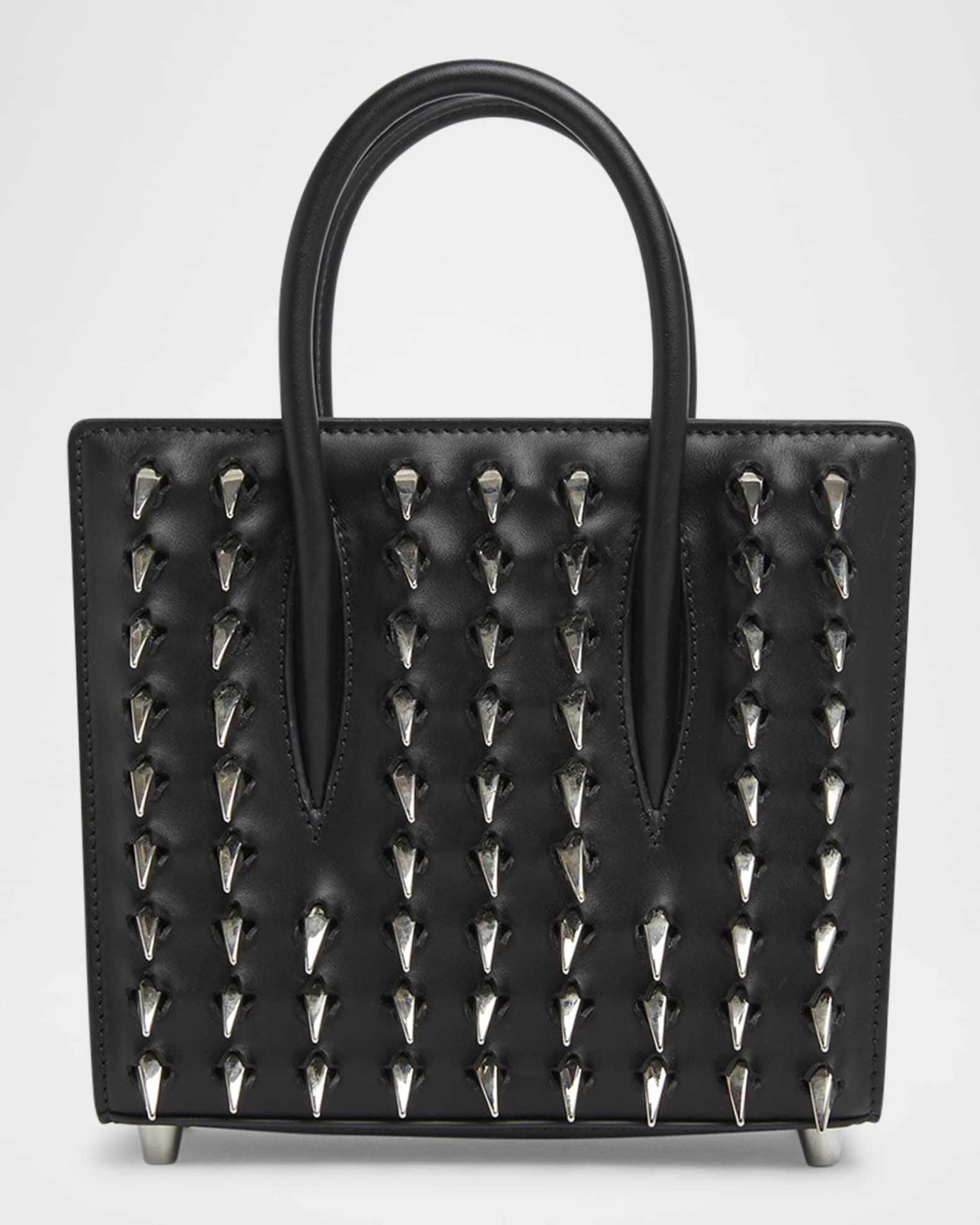 Paloma Mini Spikes Leather Top Handle Bag