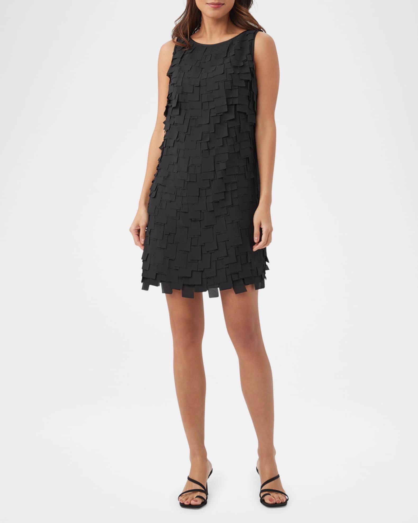 Valdis Sleeveless Fringed Mini Dress 0
