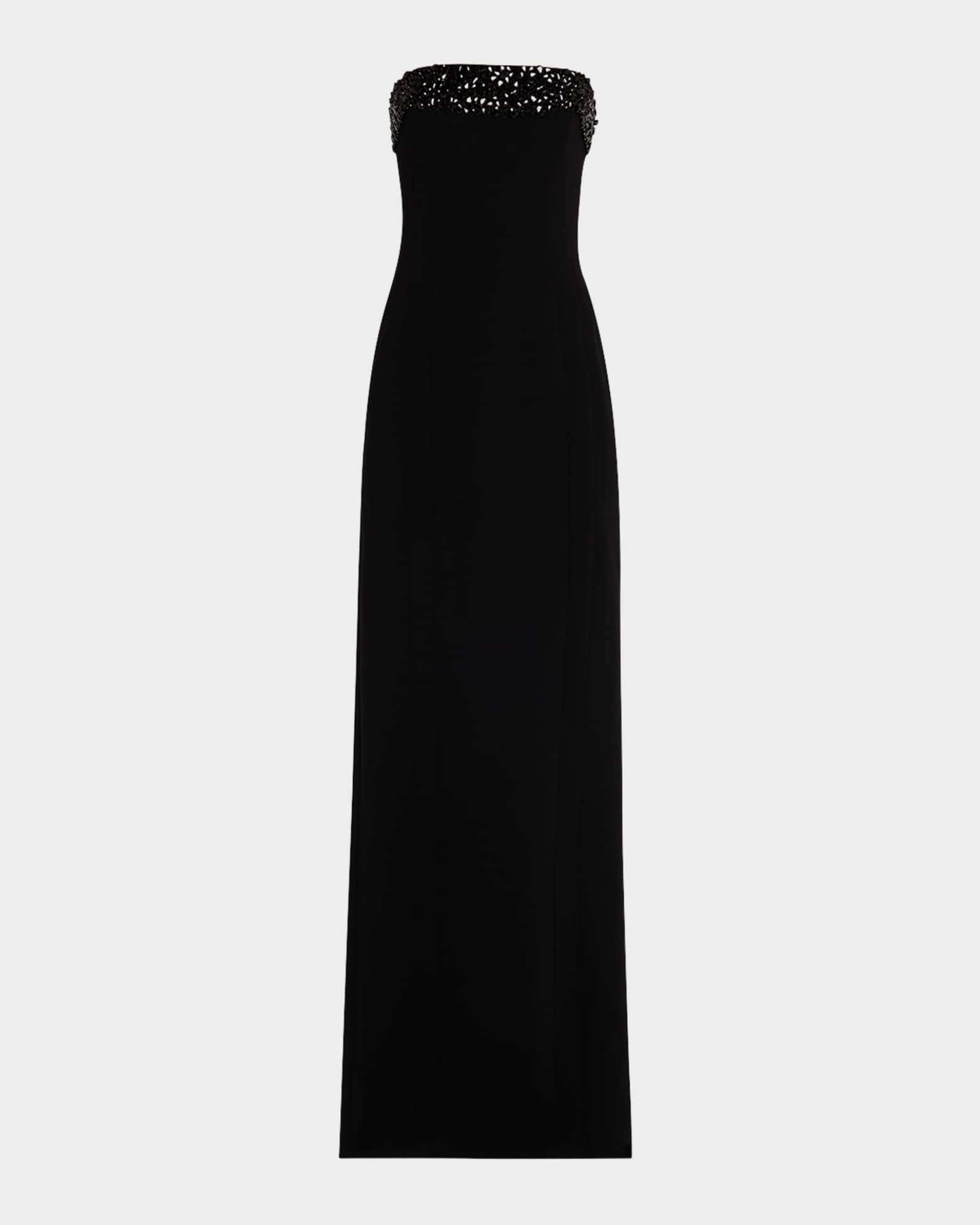 Elizabeth Embellished Strapless Gown 0