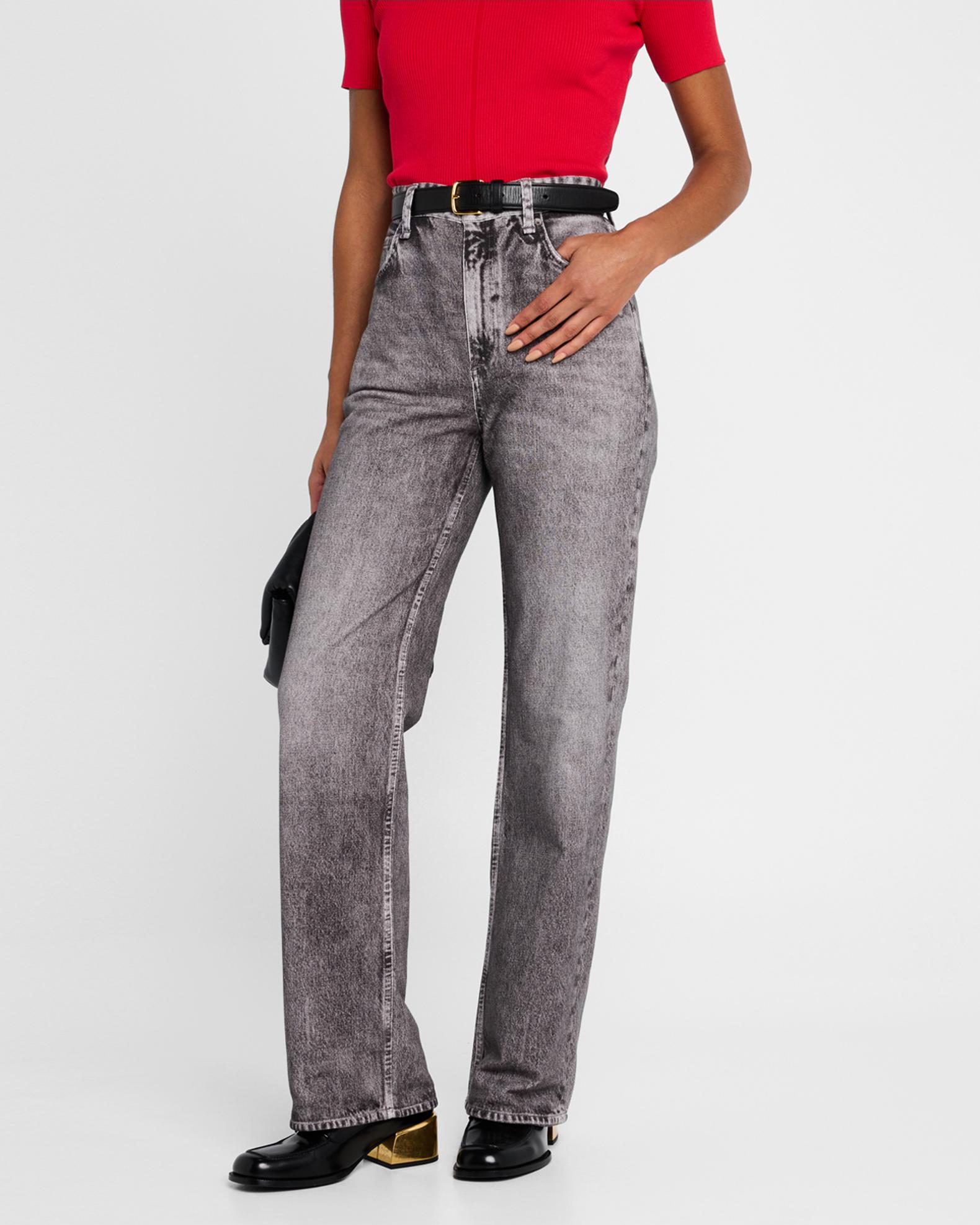 Haut Tricot Rag & Bone - Jean Gris Et Blanc Rayé - Coton Mélangé - Taille M - Occasion Bon état