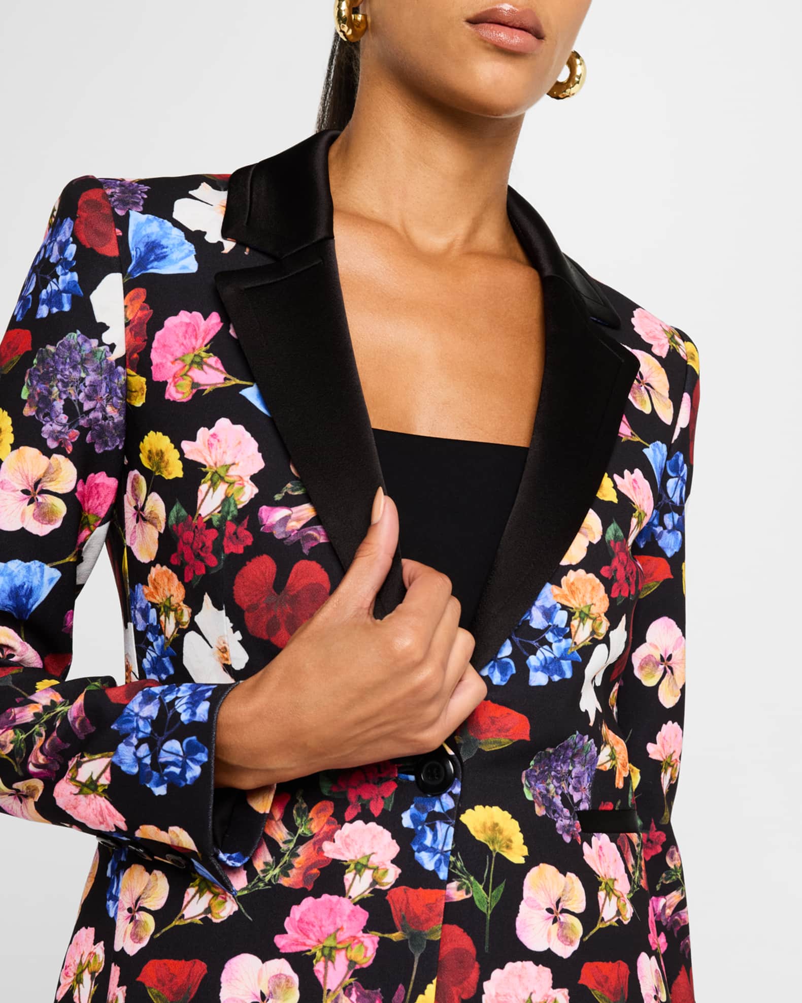 Floral Print Suit Neiman Marcus
