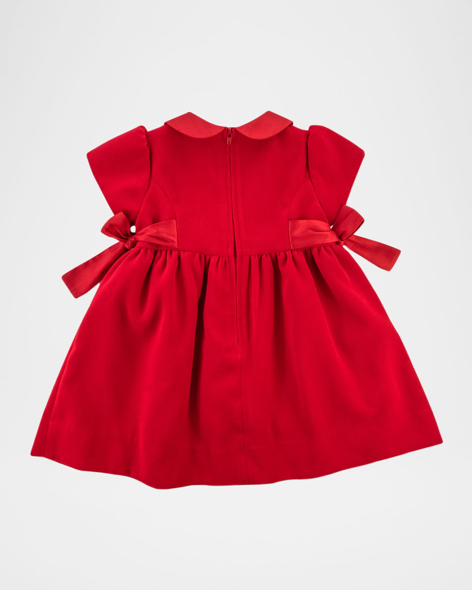 open lace back dress girls red velvet dress  Ginger N' Cream