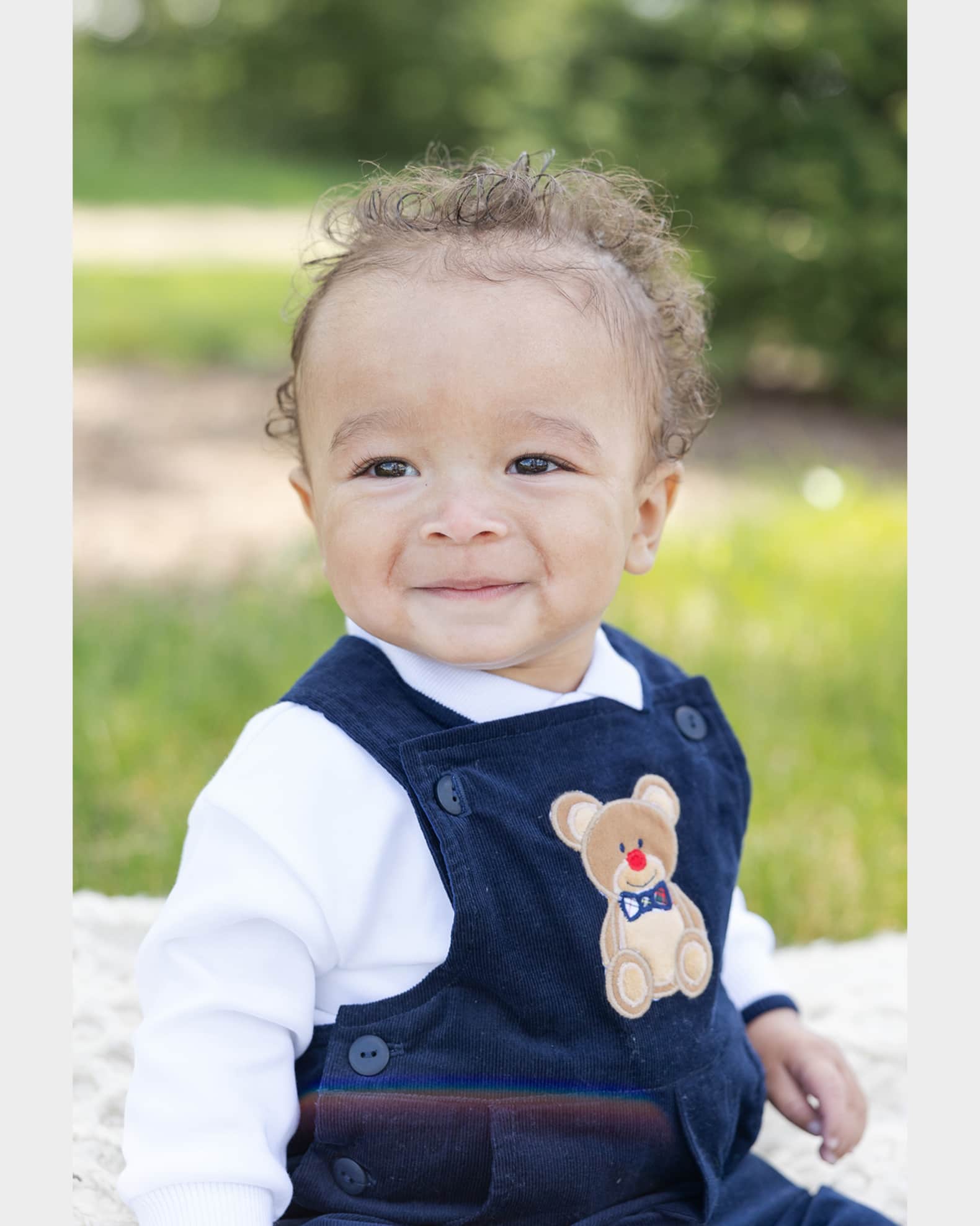 Baby Boys' Tractor Shortalls 100% Cotton Overalls With Snap