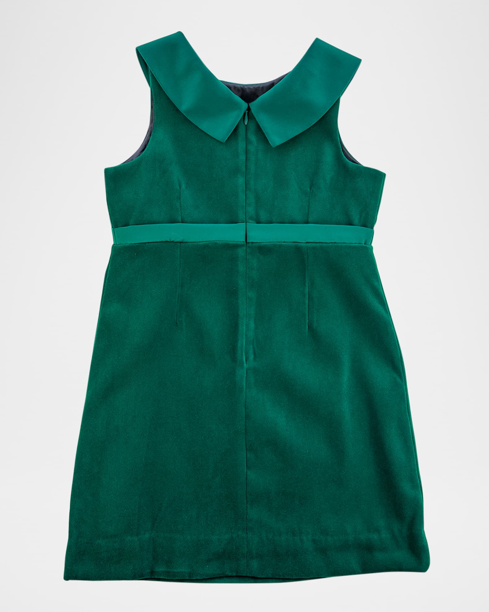 Girl s Velvet Dress Satin Trim Dress W Bow Size 7 14