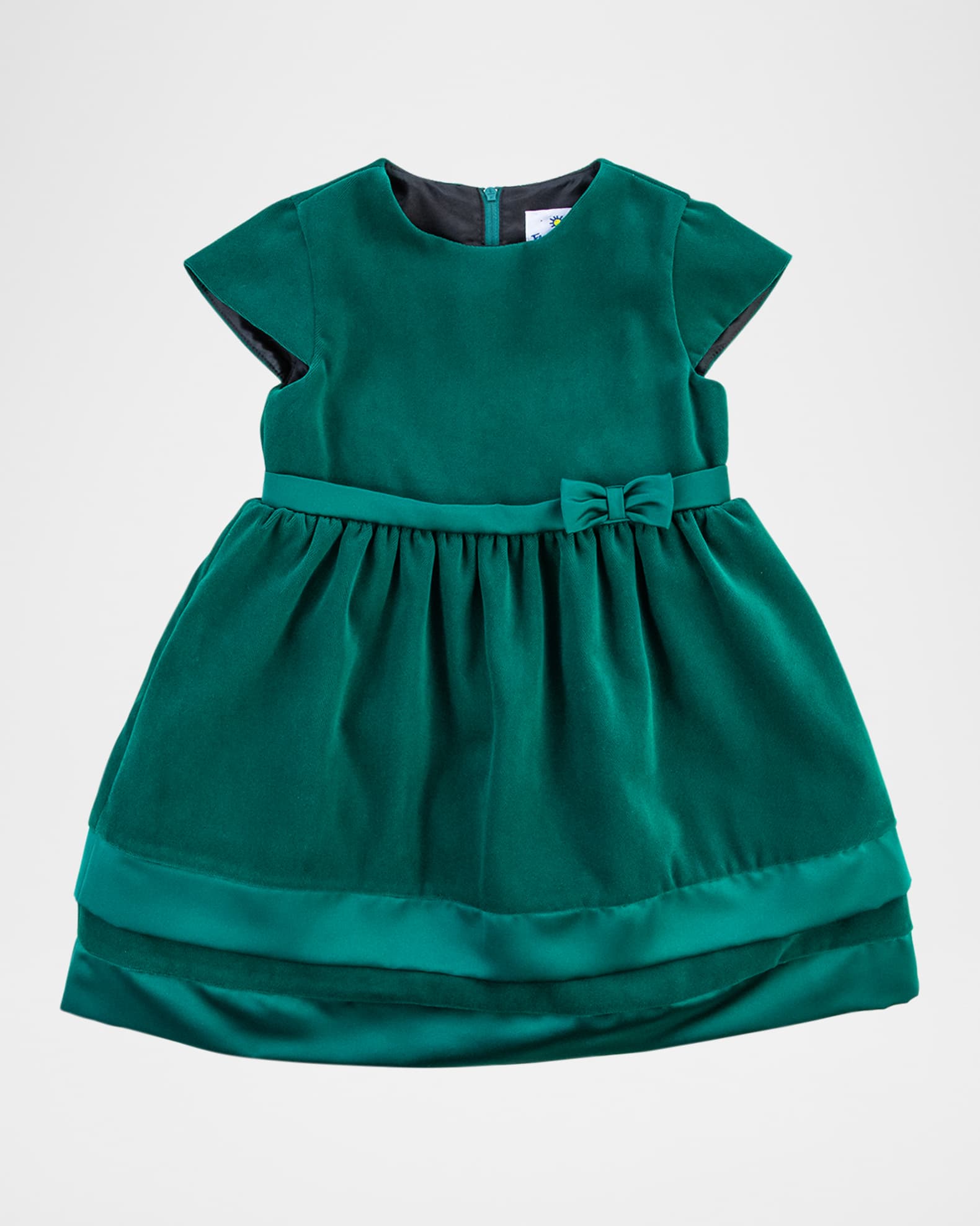 Florence Eiseman Girl s Velvet Dress w Satin Hem Bands Size 6m 24m Green 6 Months Baby Girl Apparel Dresses