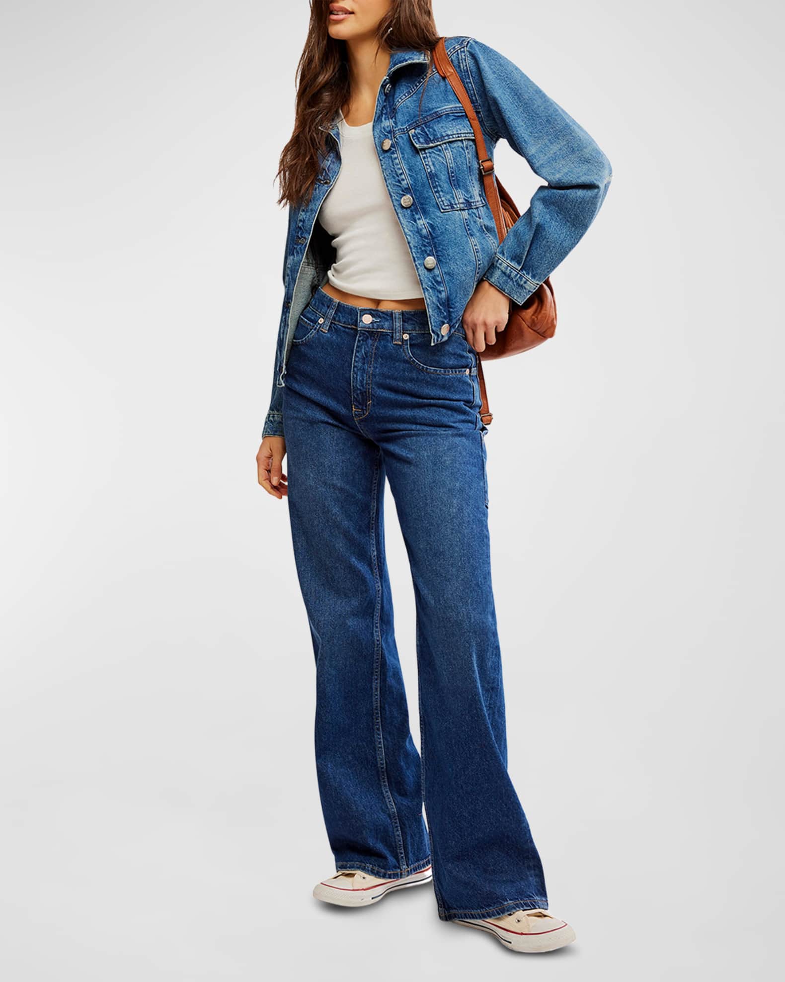 We The Free Jade Cropped Denim Jacket
