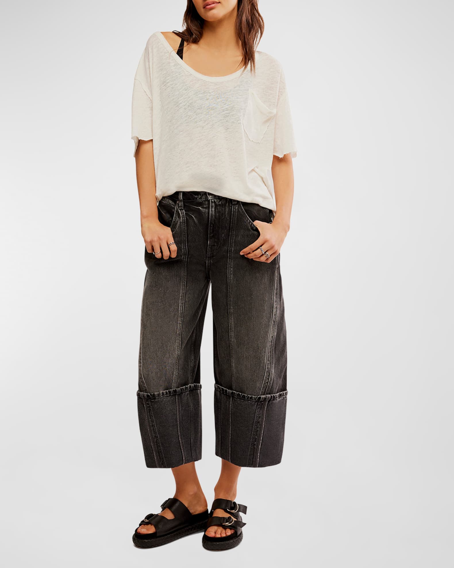 We The Free Olsen Cuffed Barrel Jeans