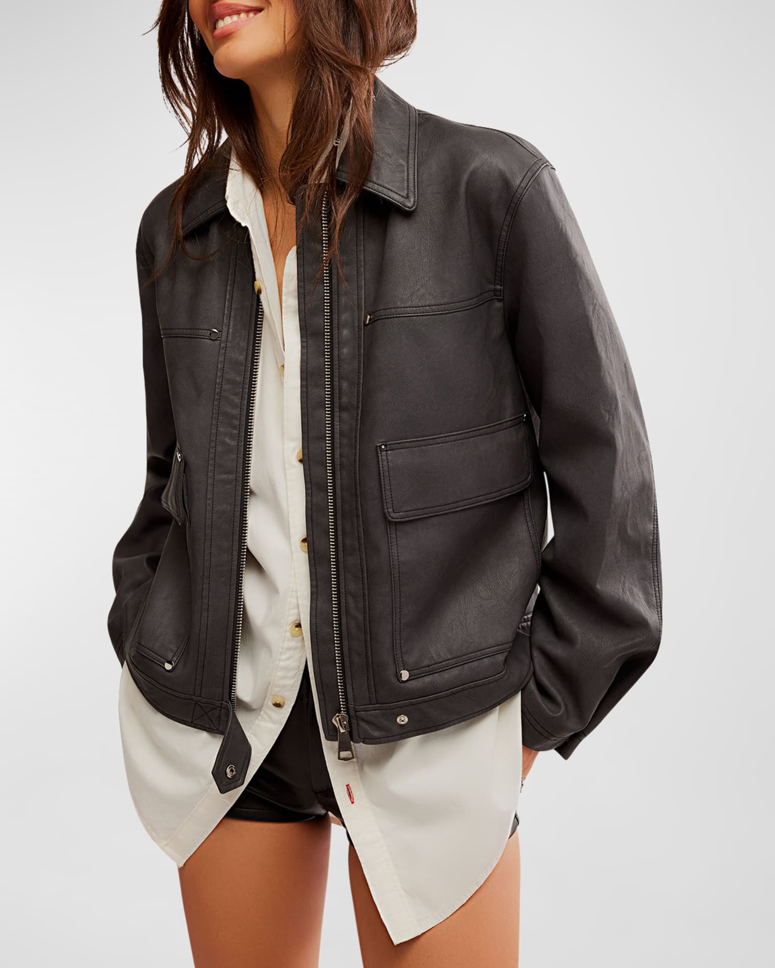 Blair snap front jacket store