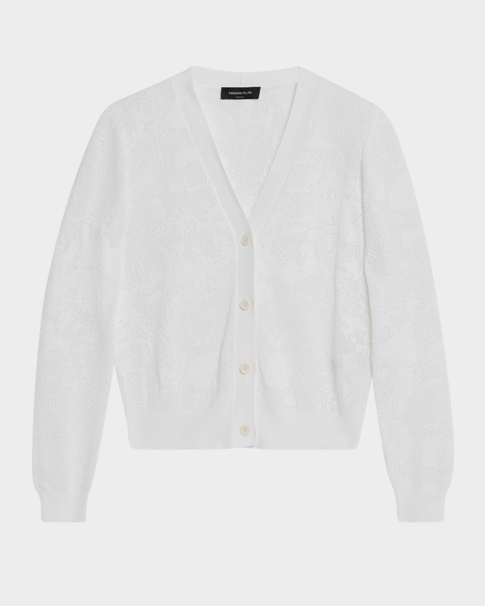 Cotton Jacquard Cardigan 0