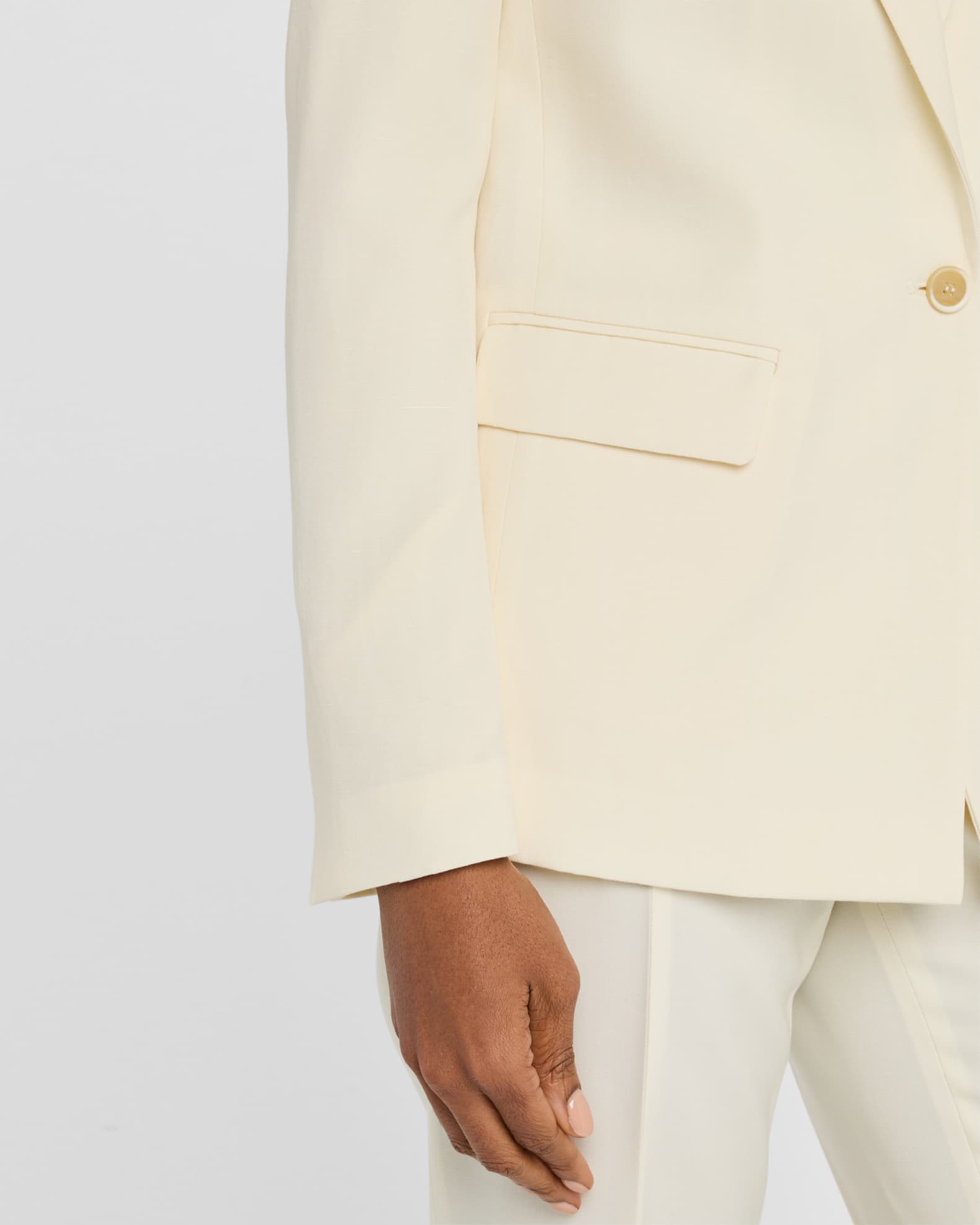 0040~Silk and Cotton 2 Button Hopsack Blazer main image 1