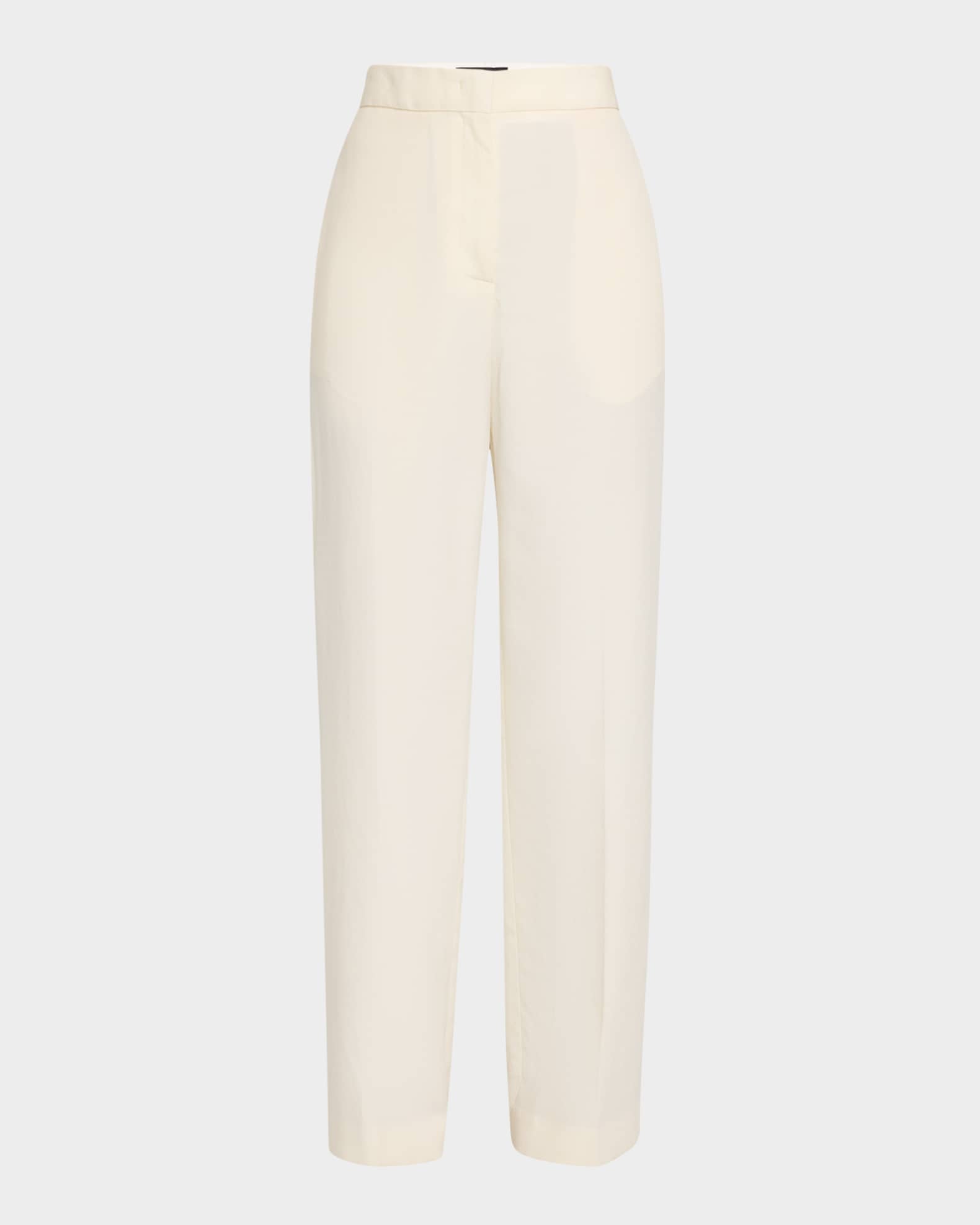 Mid-Rise Straight-Leg Trousers 0