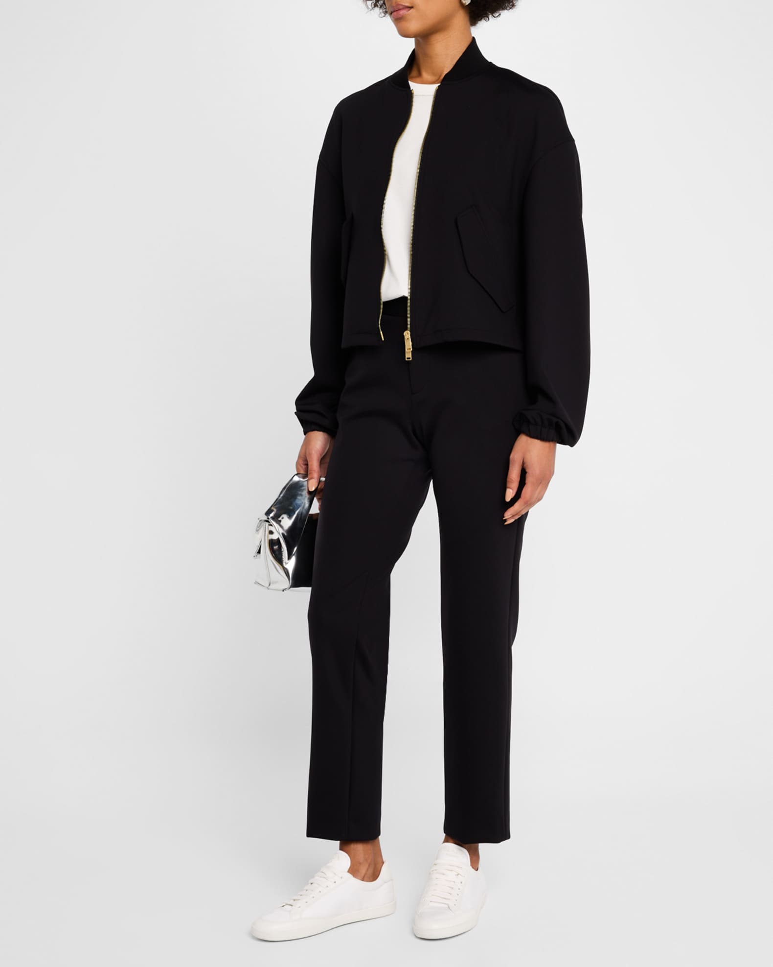 Cropped Slim-Fit Trousers 1