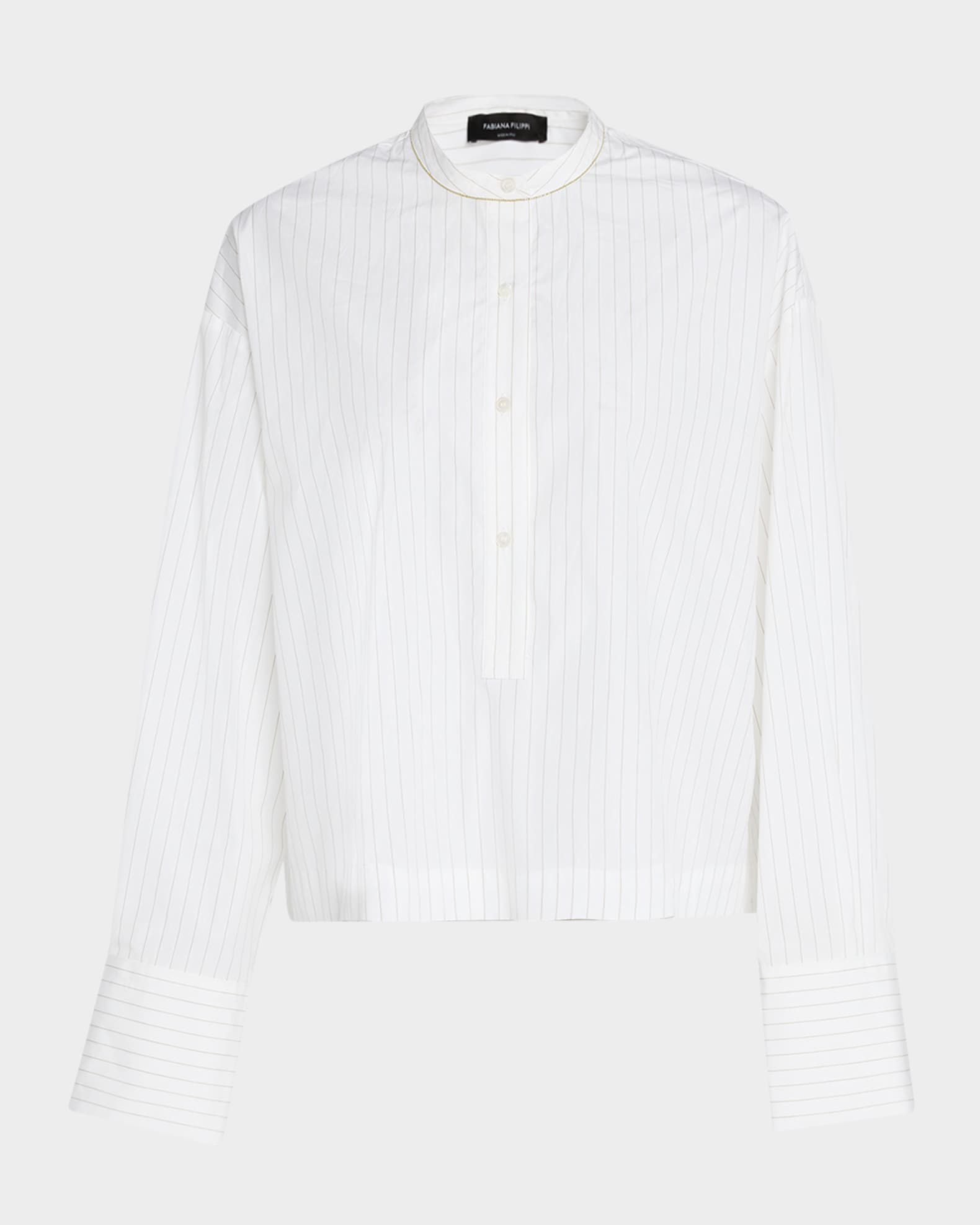 Striped Cotton Poplin Shirt 0