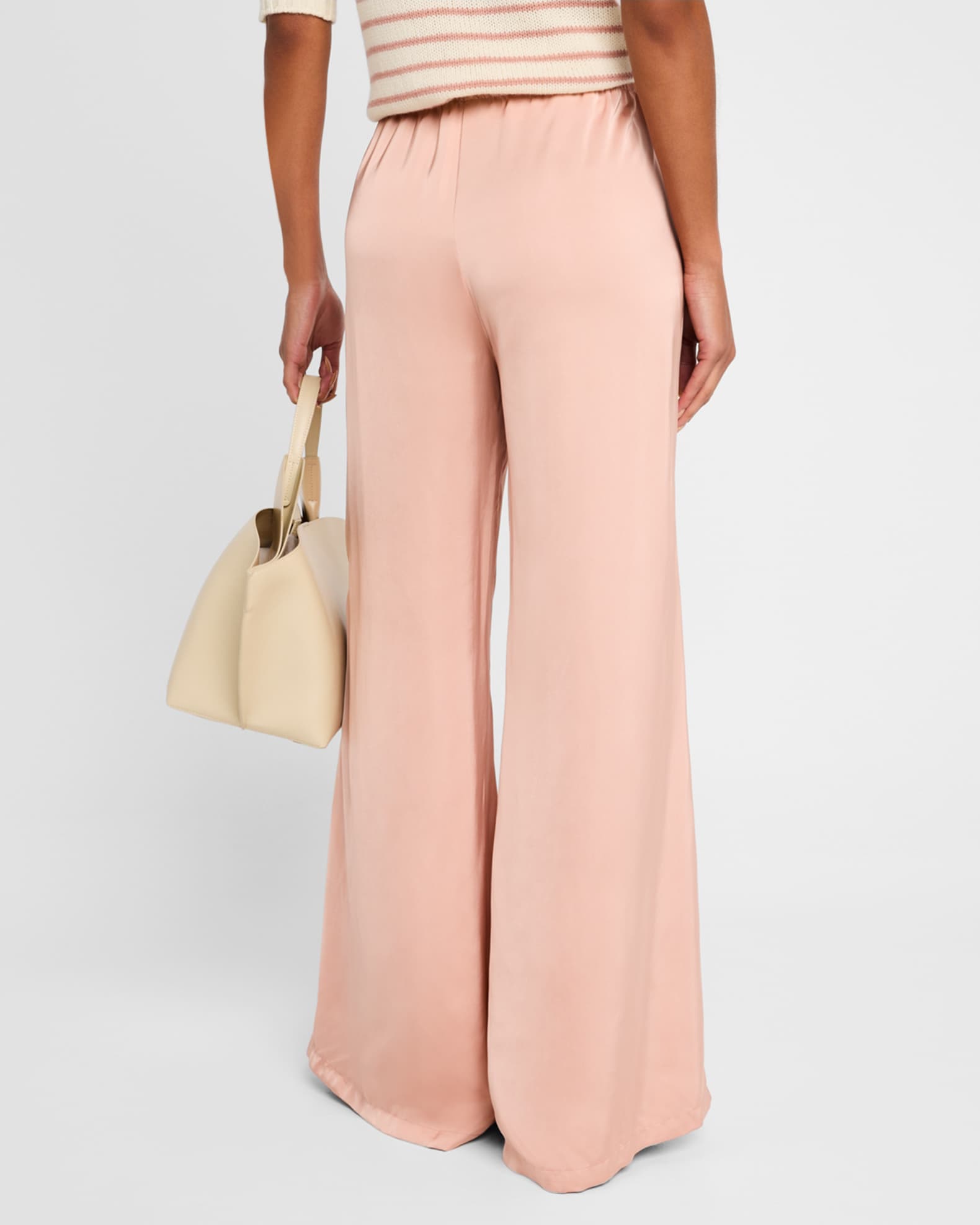 VIP【関税送料無料】希少 FABIANA FILIPPI BEIGE VISCOSE PANTS FABIANA FILIPPI Wide-Leg Viscose Satin Trousers | Neiman Marcus