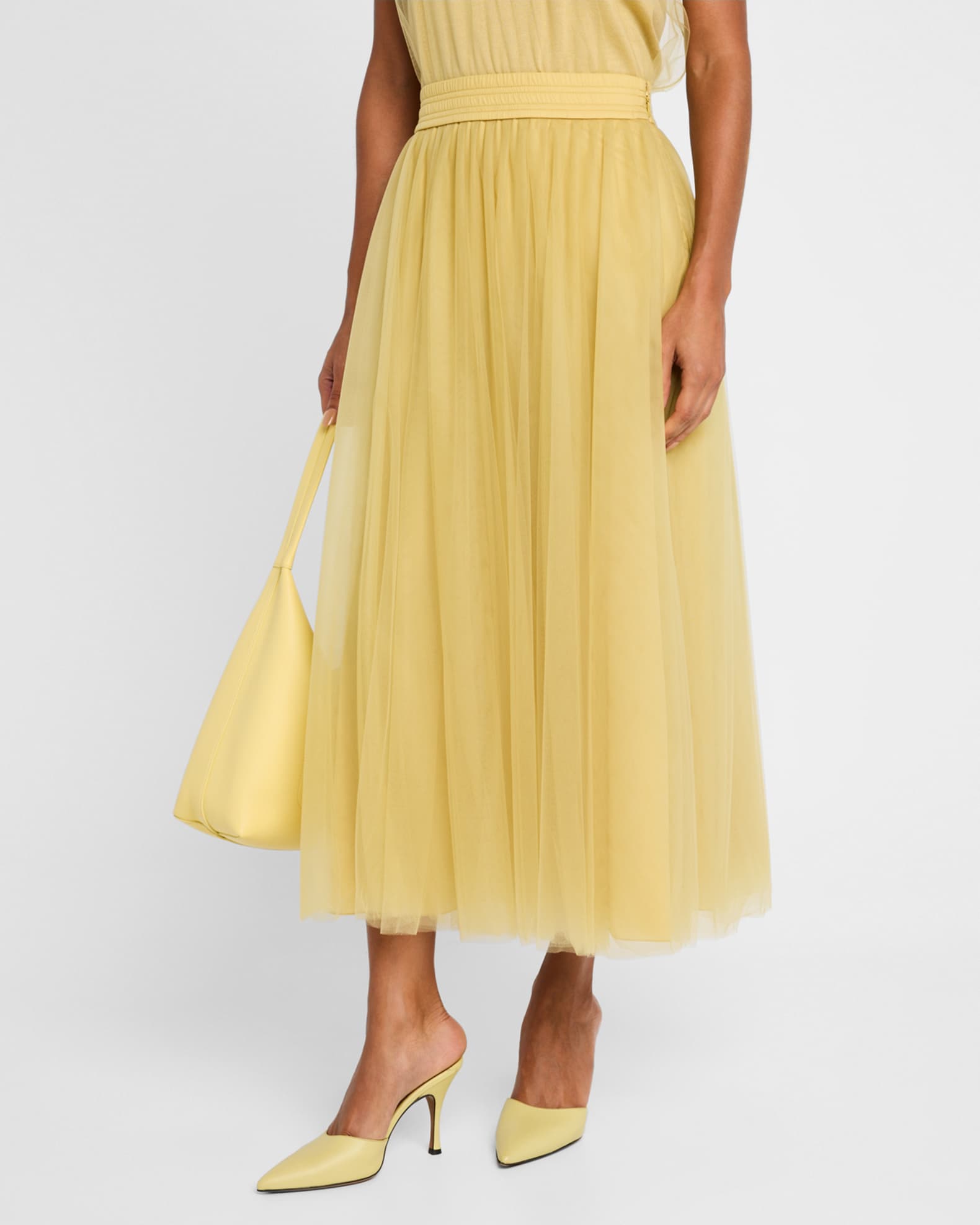 Fabiana Filippi Women s Golden Tulle Maxi Skirt Oro Size 10