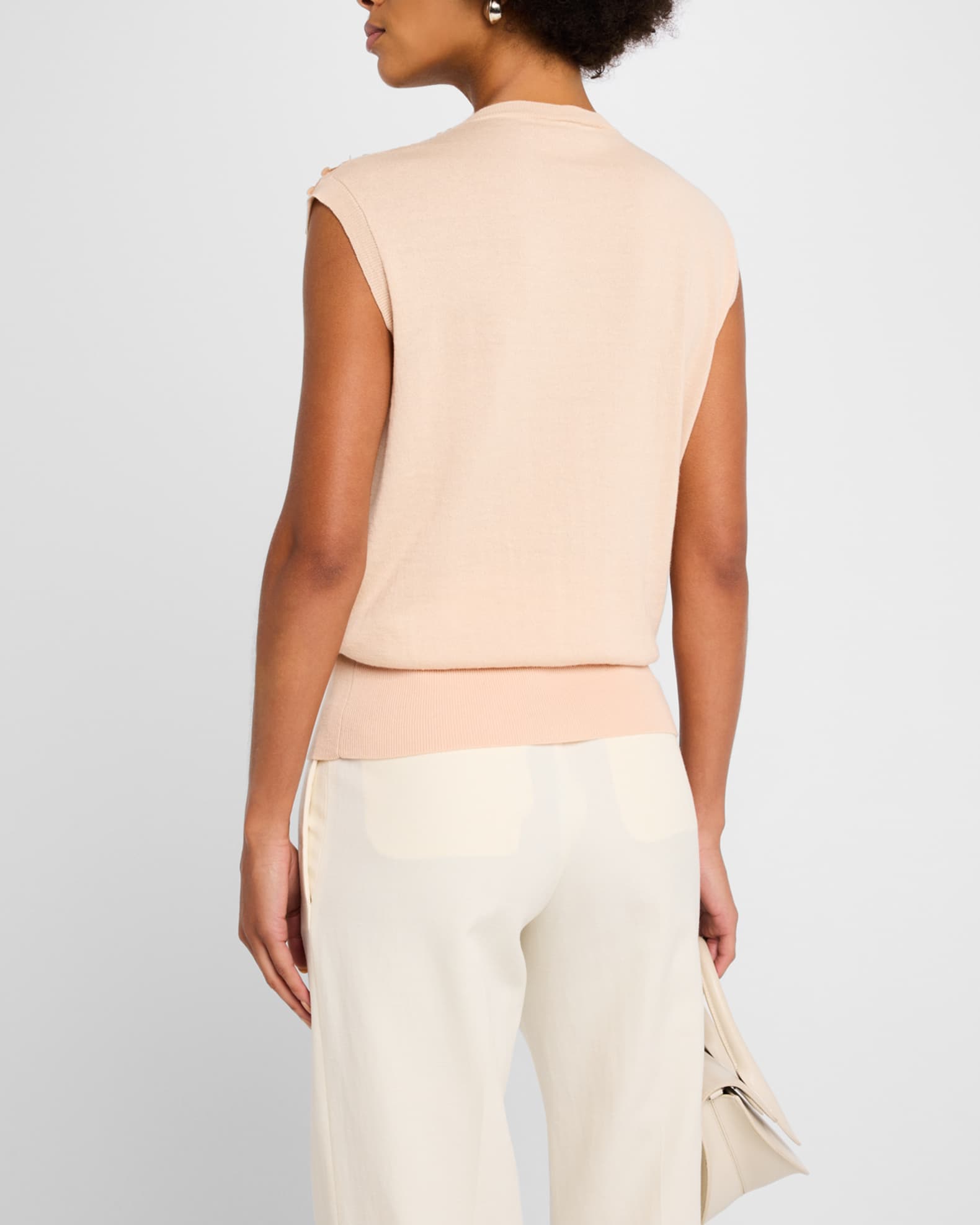 Sequin Wool-Cotton Vest 1