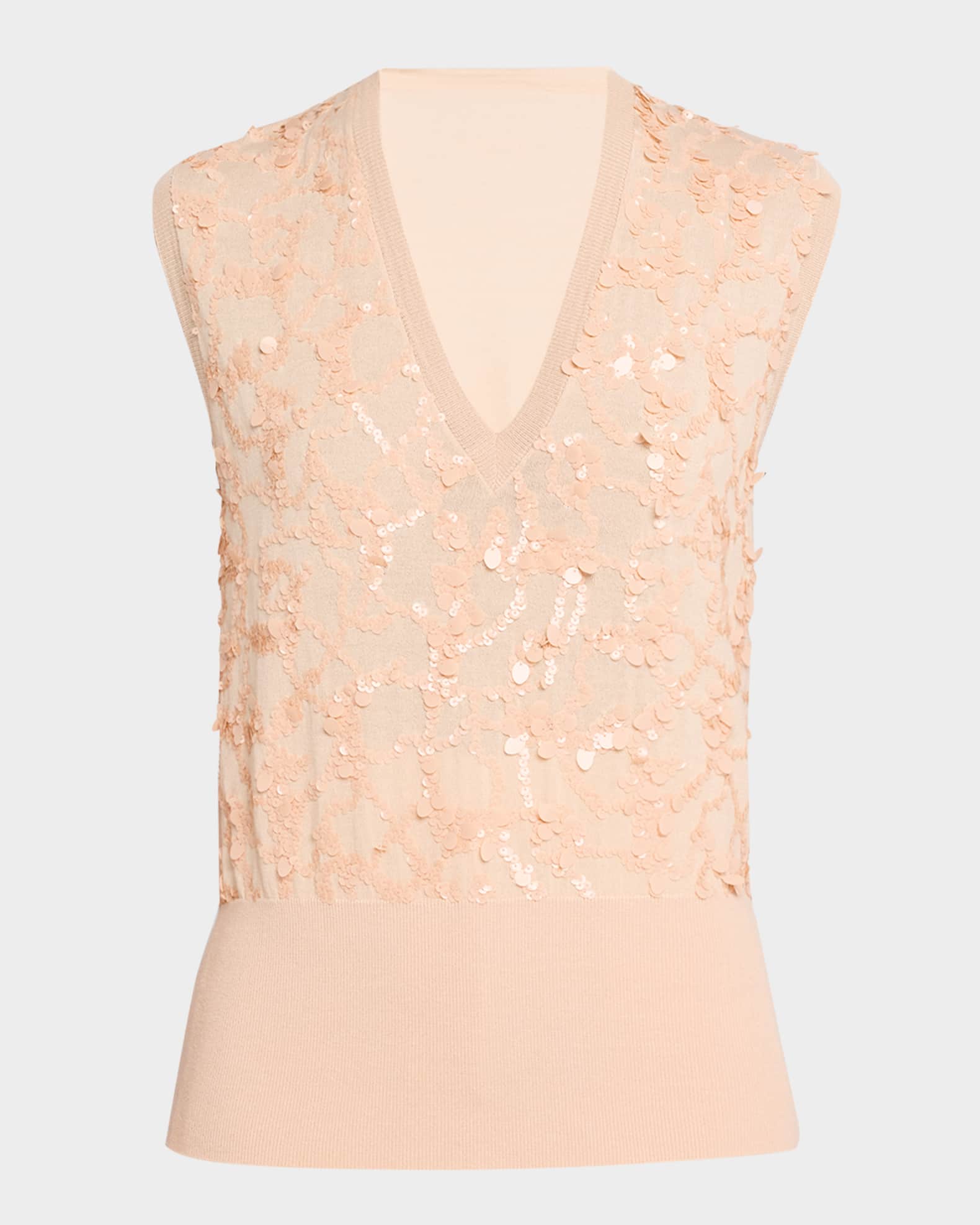 Sequin Wool-Cotton Vest 0