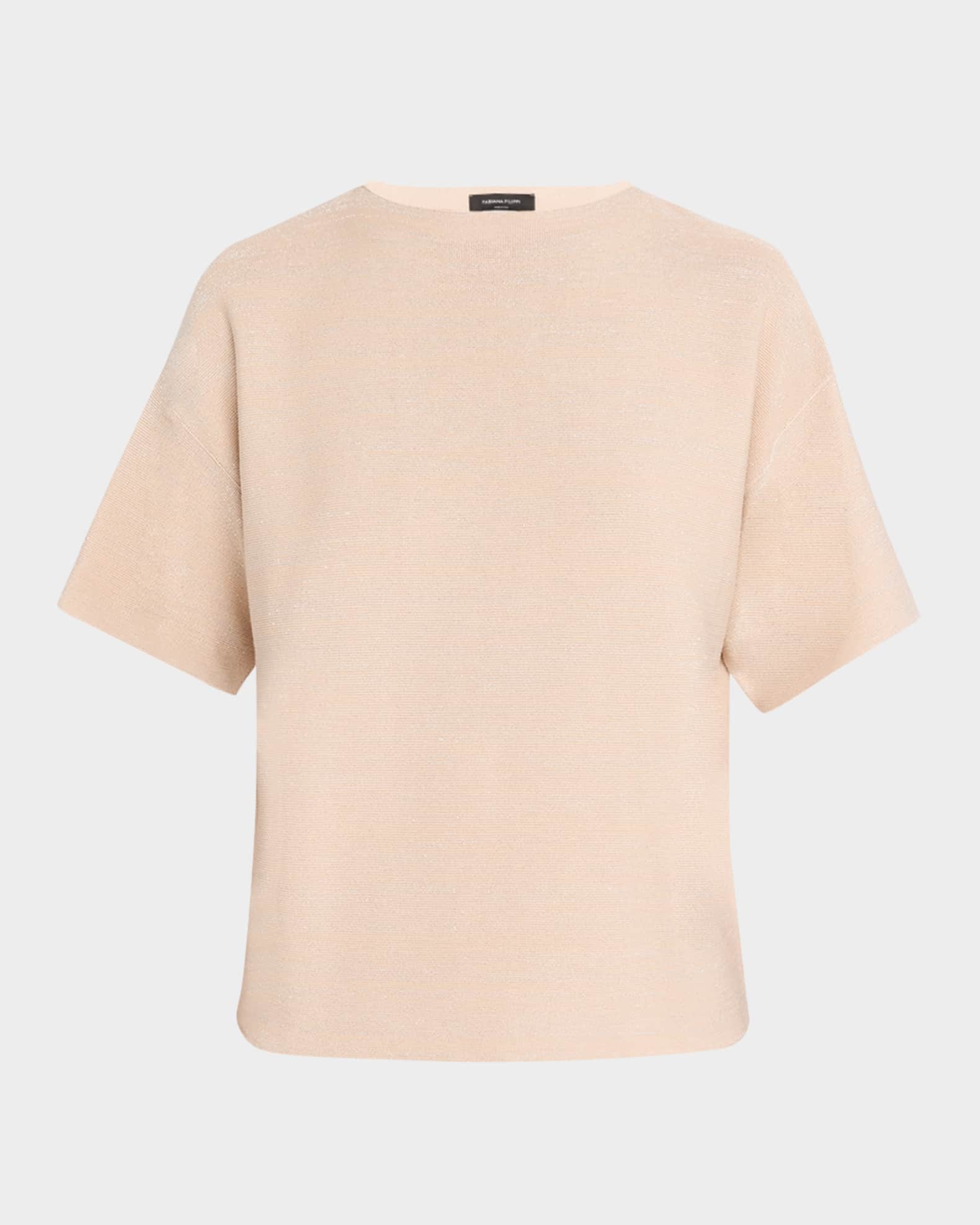 Shimmer Boat-Neck Sweater 0