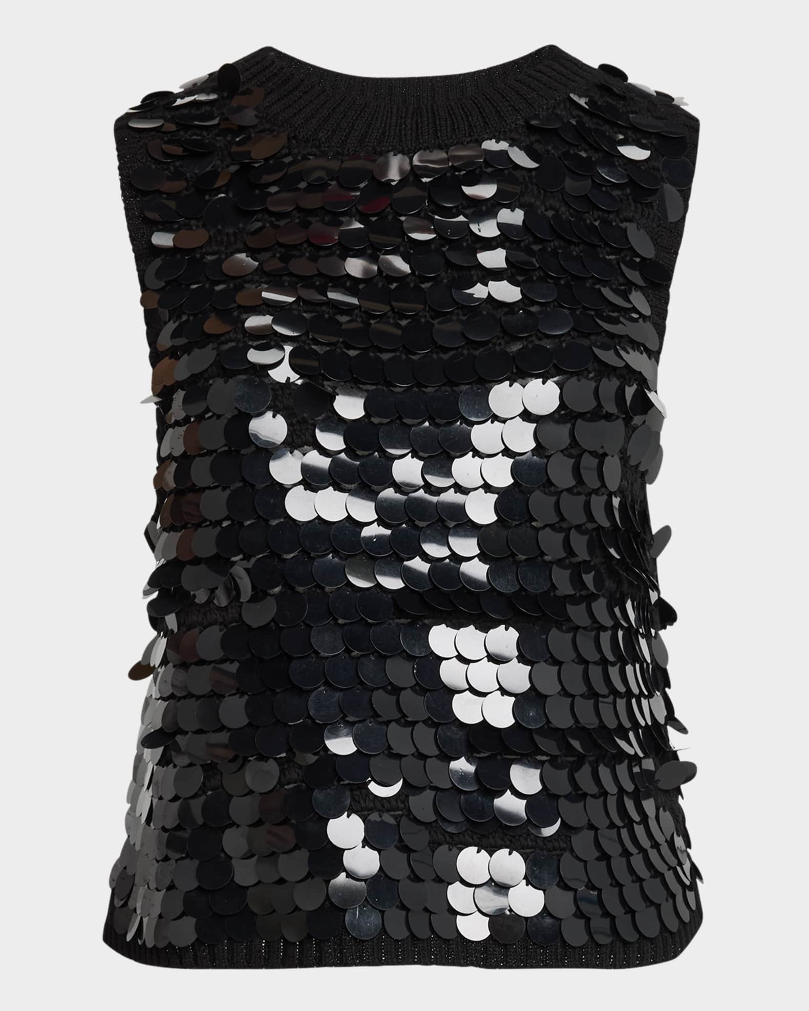 Cora Sequin Crochet Tank 0