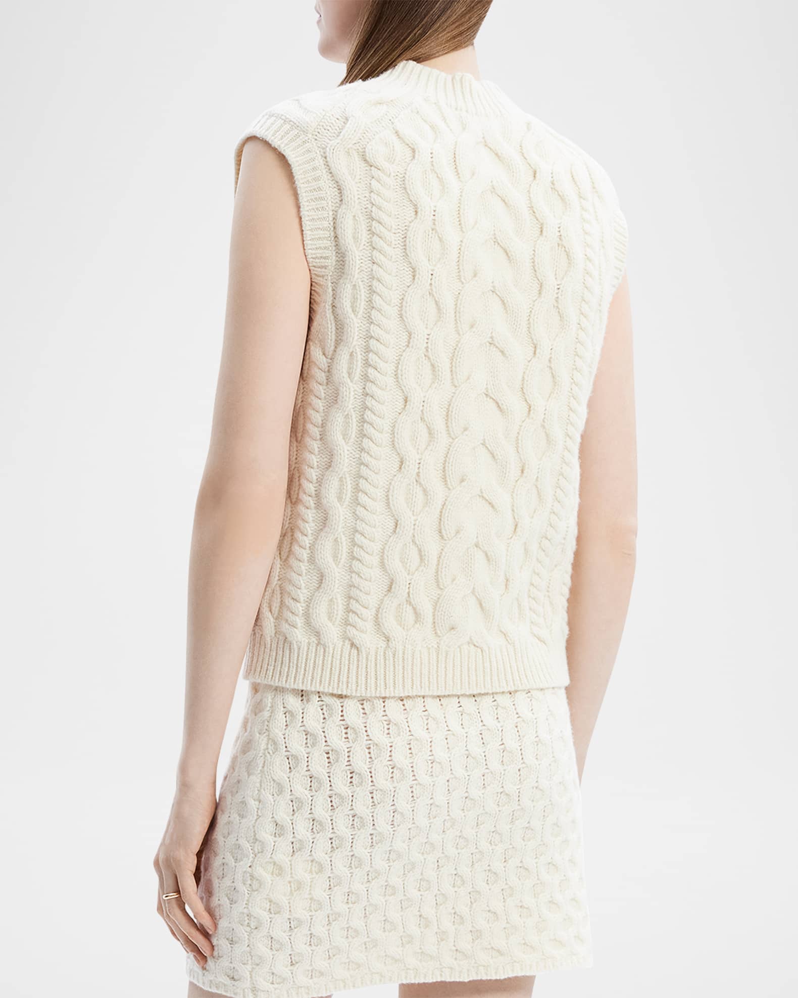 Cable-Knit Wool-Cashmere Vest 1